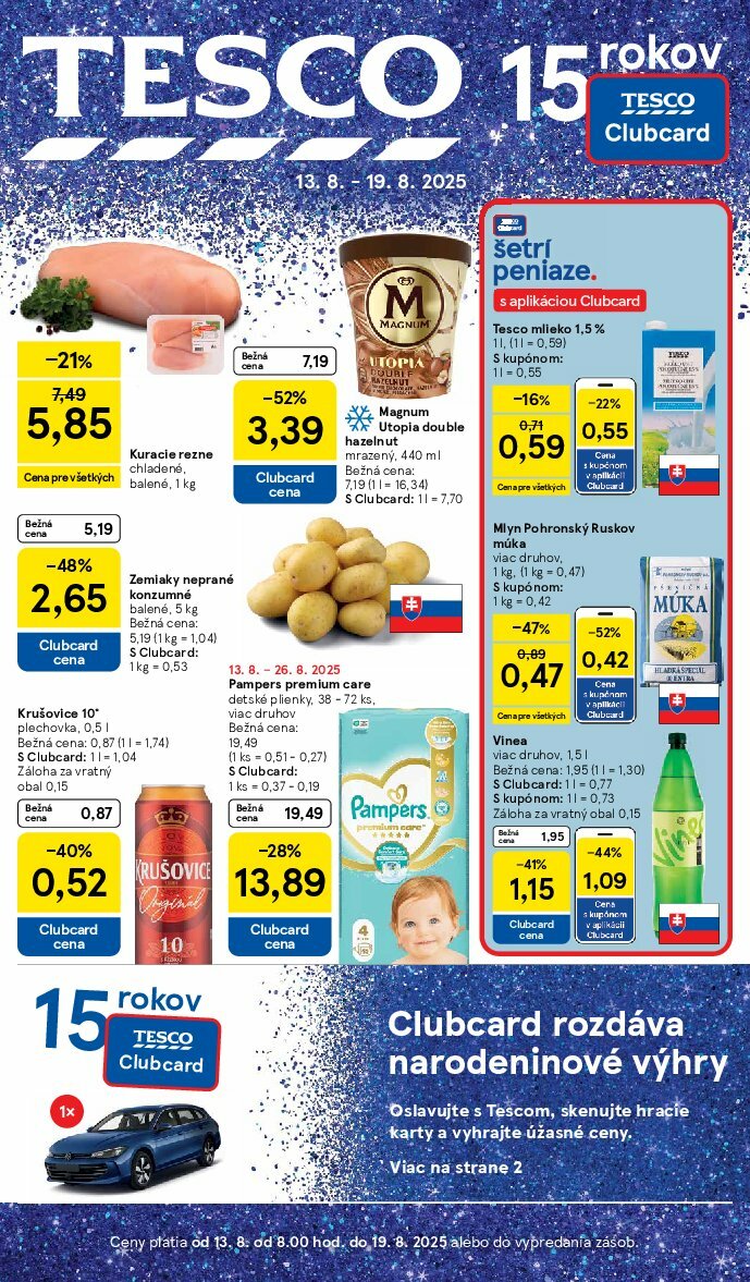 Leták Tesco platný od 13.08. do 19.08.