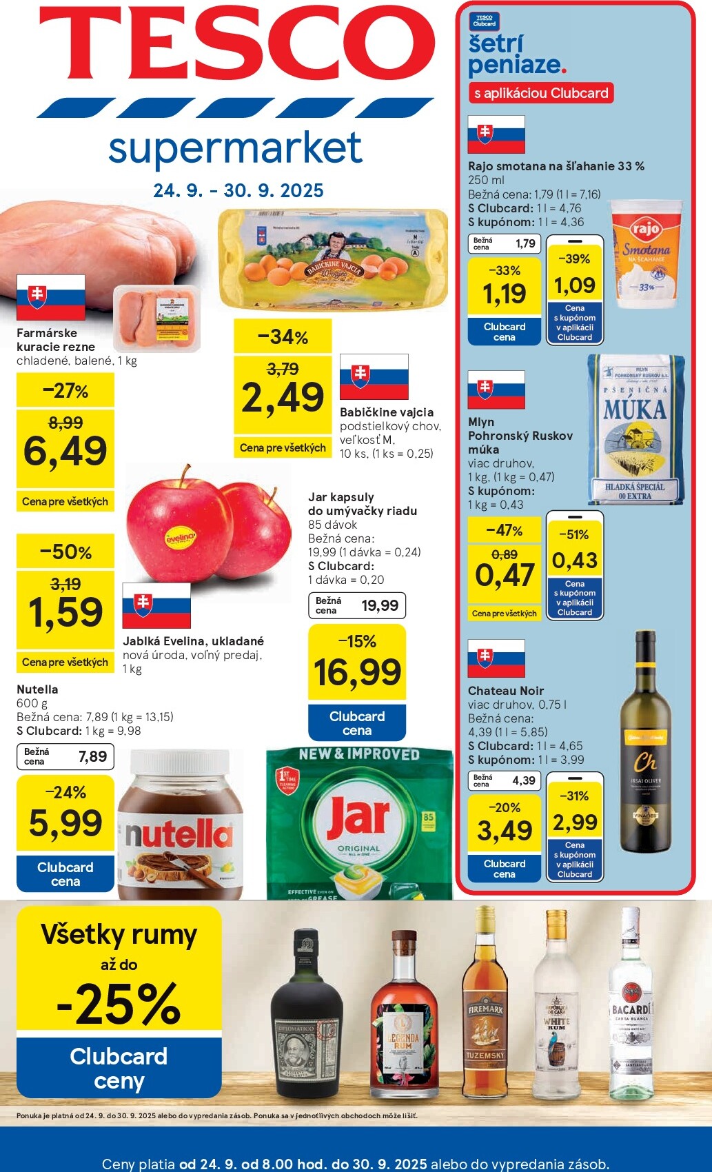 Leták Tesco supermarket platný od 24.09. do 30.09.