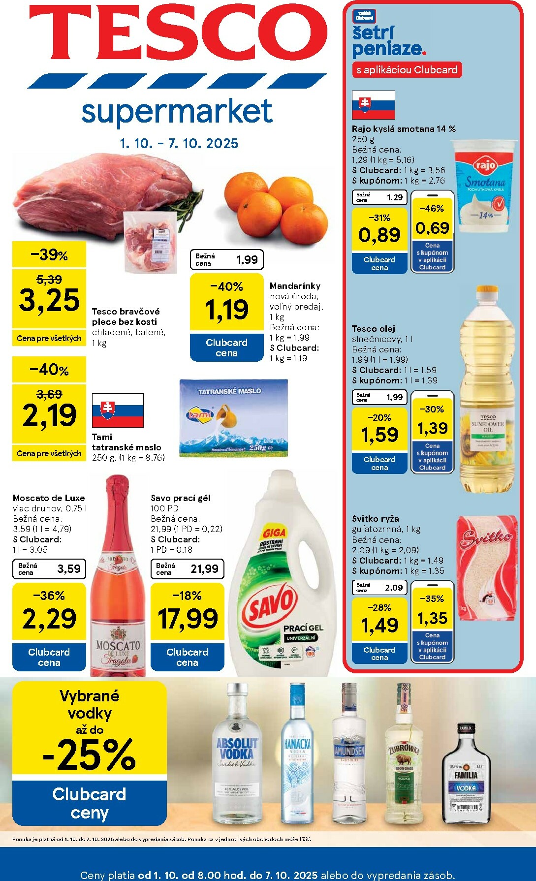 Leták Tesco supermarket platný od 01.10. do 07.10.