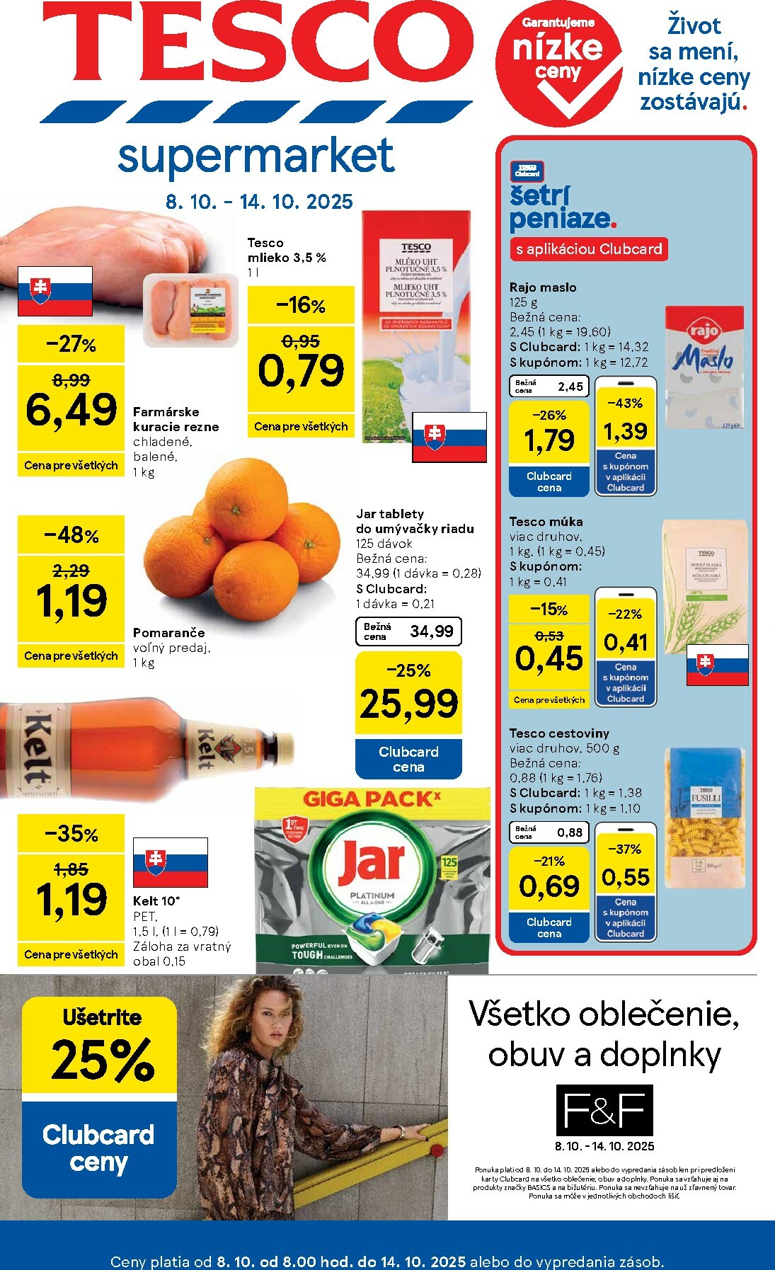 Leták Tesco supermarket platný od 08.10. do 14.10.