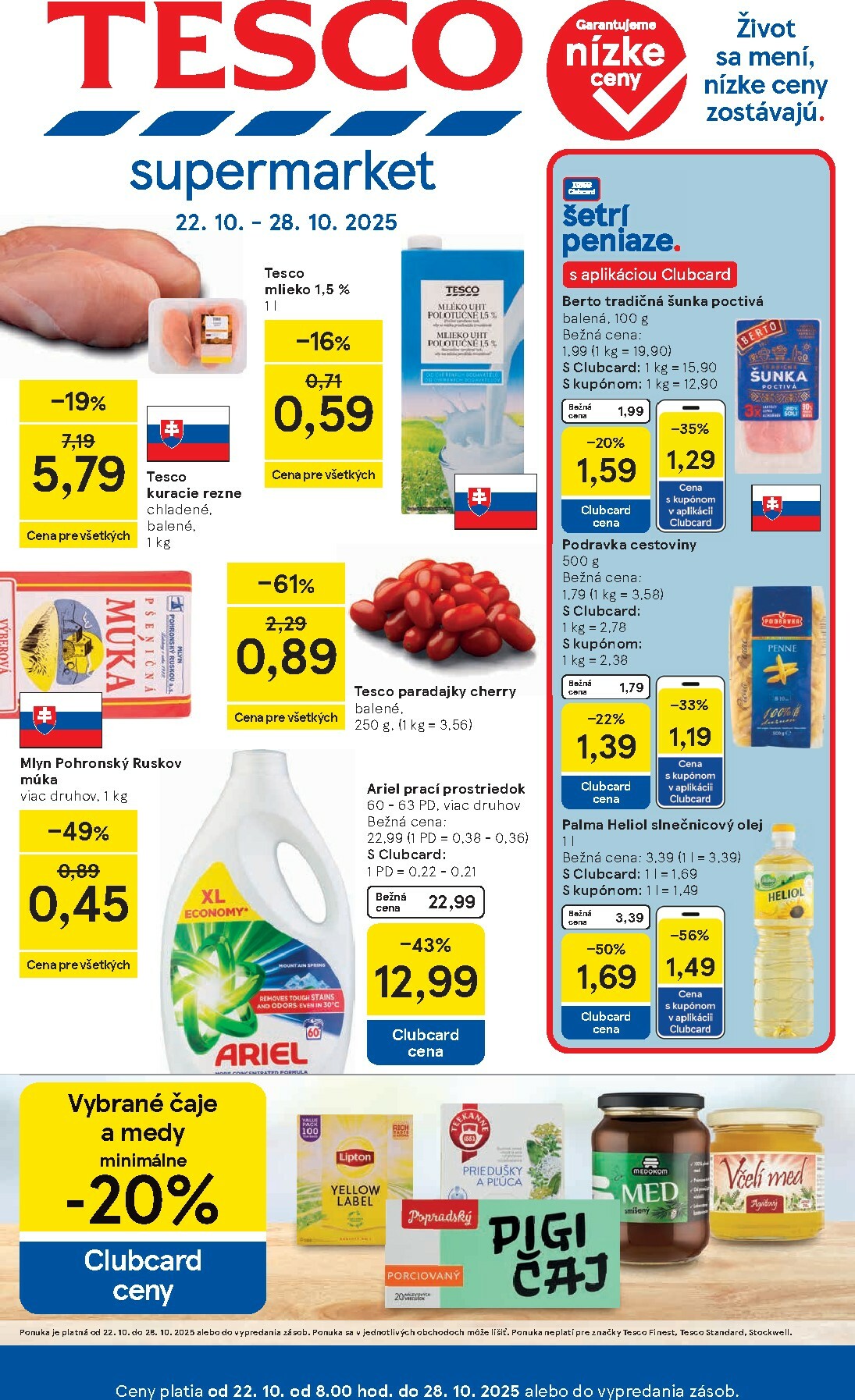 Leták Tesco supermarket platný od 22.10. do 28.10.