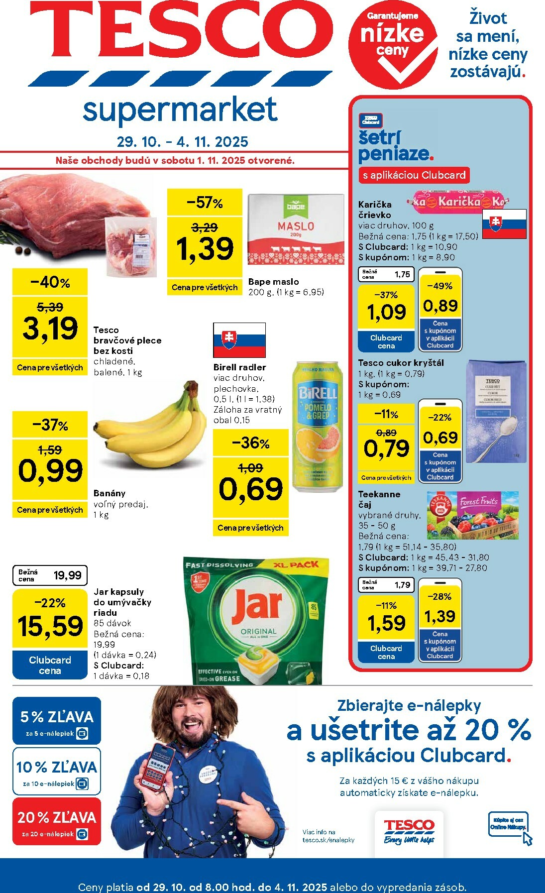 Leták Tesco supermarket platný od 29.10. do 04.11.