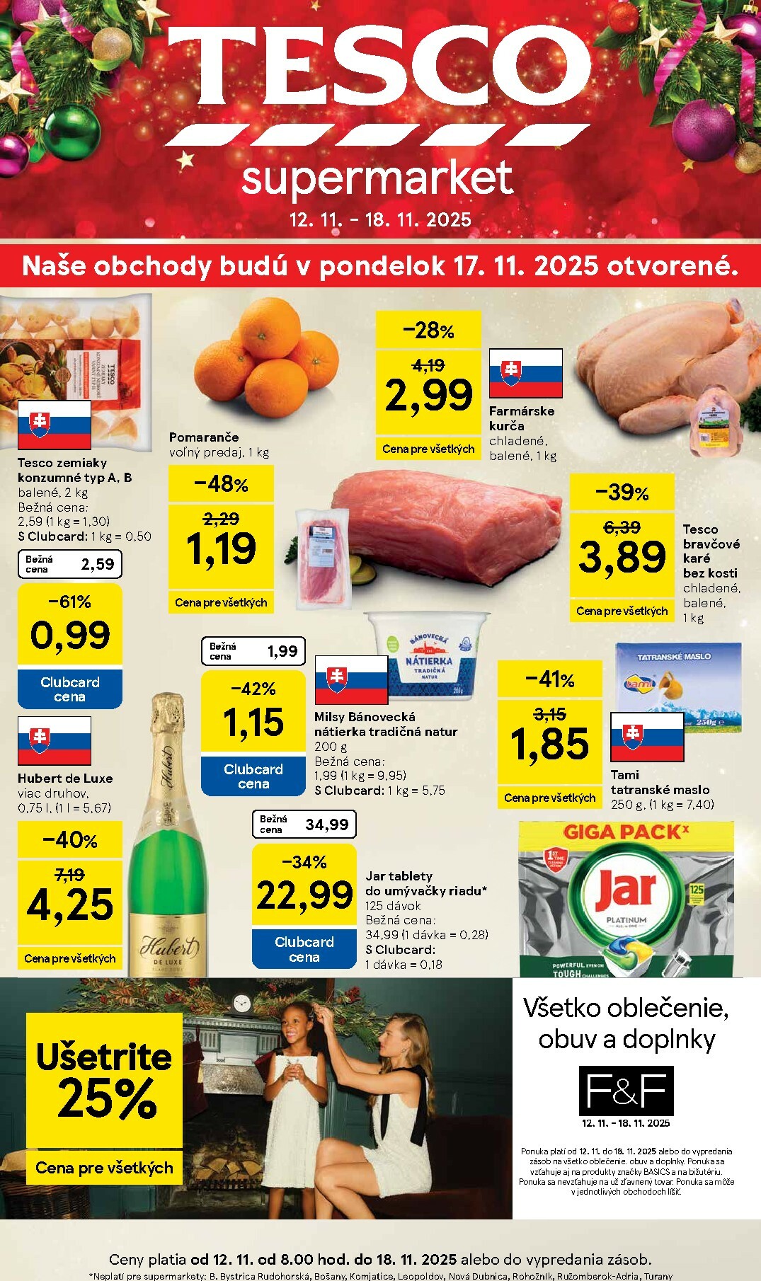 Leták Tesco supermarket platný od 12.11. do 18.11.