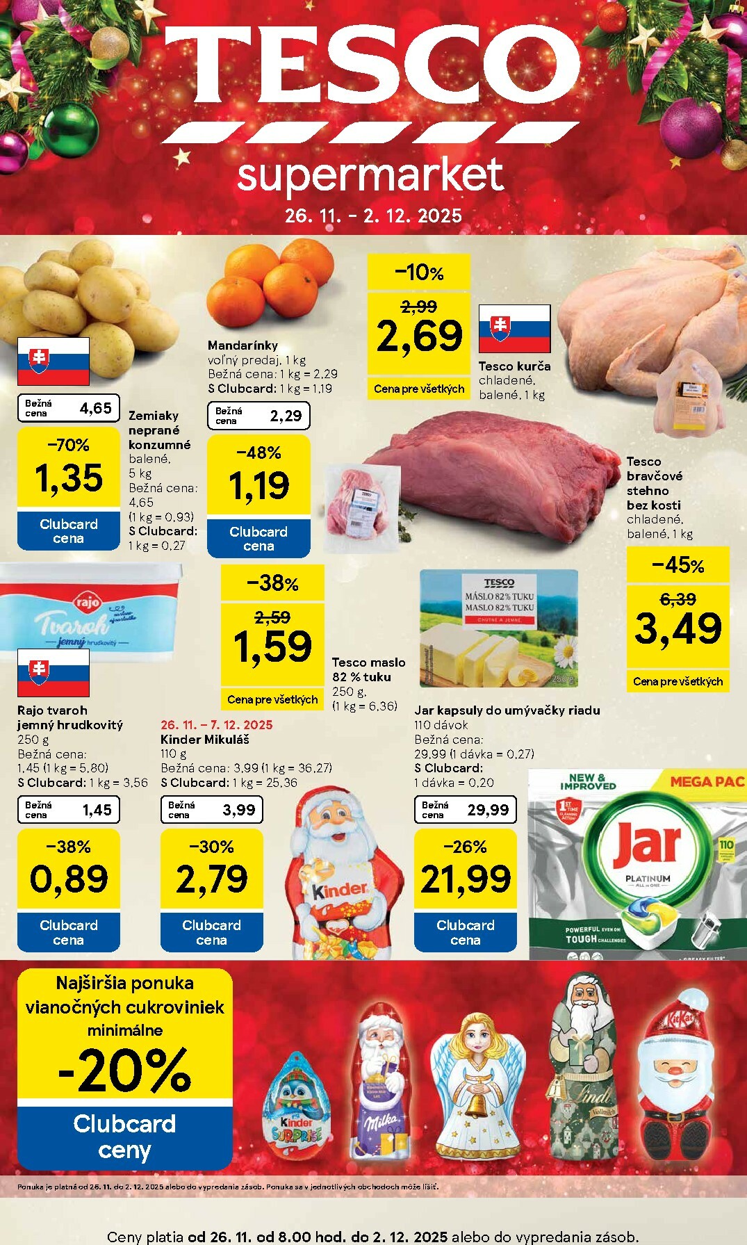 Leták Tesco supermarket platný od 26.11. do 02.12.