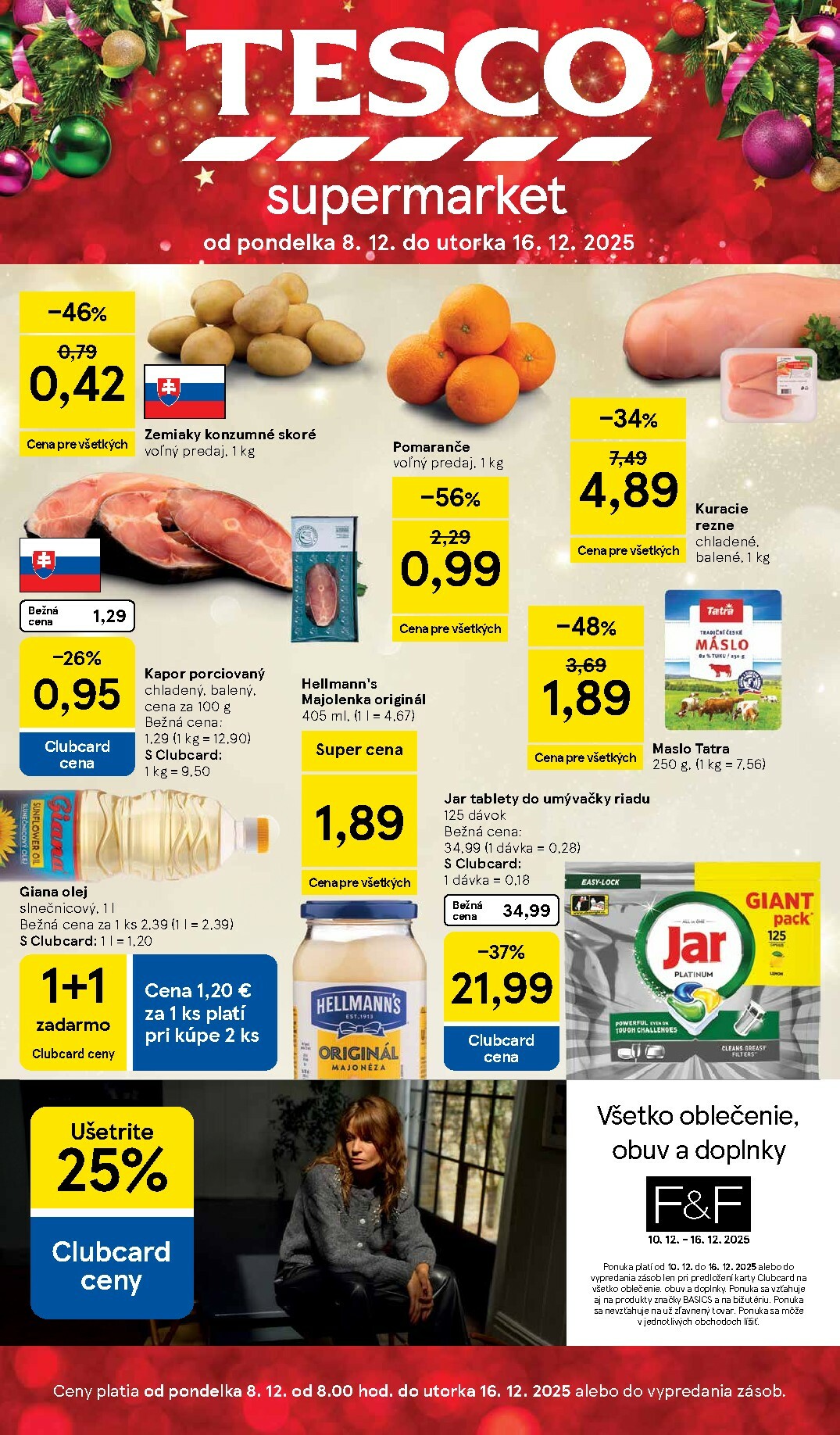Leták Tesco supermarket platný od 08.12. do 16.12.