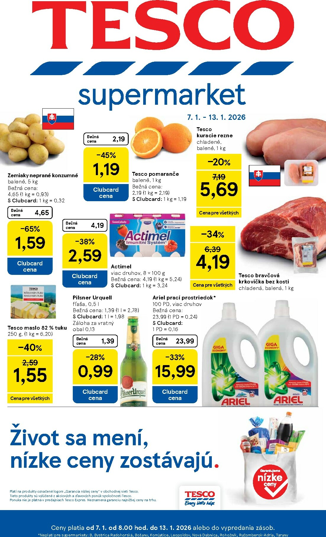 Leták Tesco supermarket platný od 07.01. do 13.01.