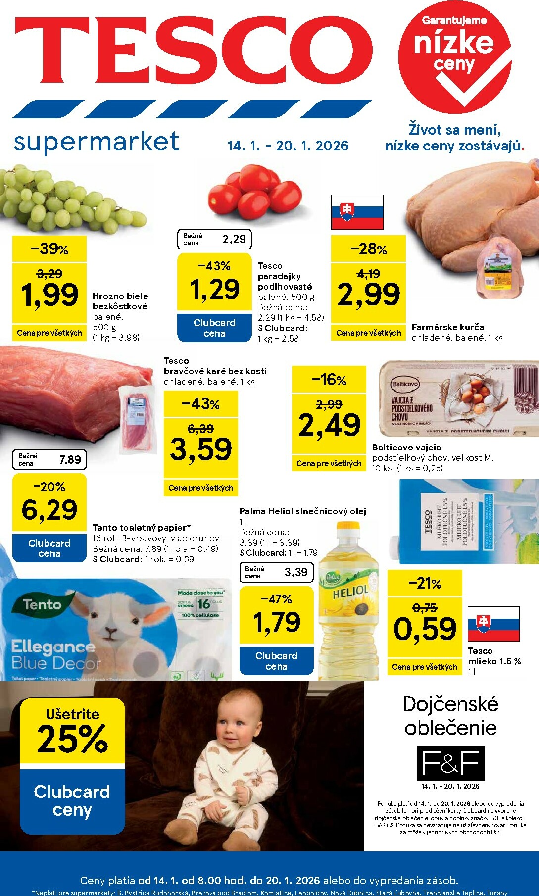 Leták Tesco supermarket platný od 14.01. do 20.01.