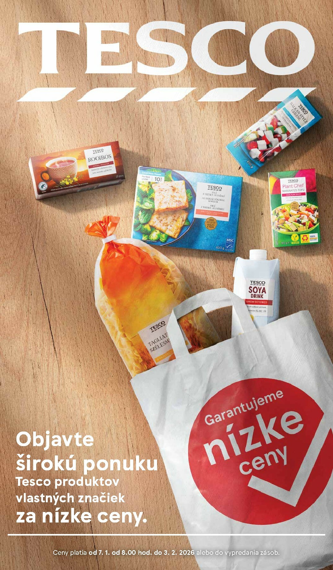 Leták Tesco - Tesco produkty platný od 07.01. do 03.02.
