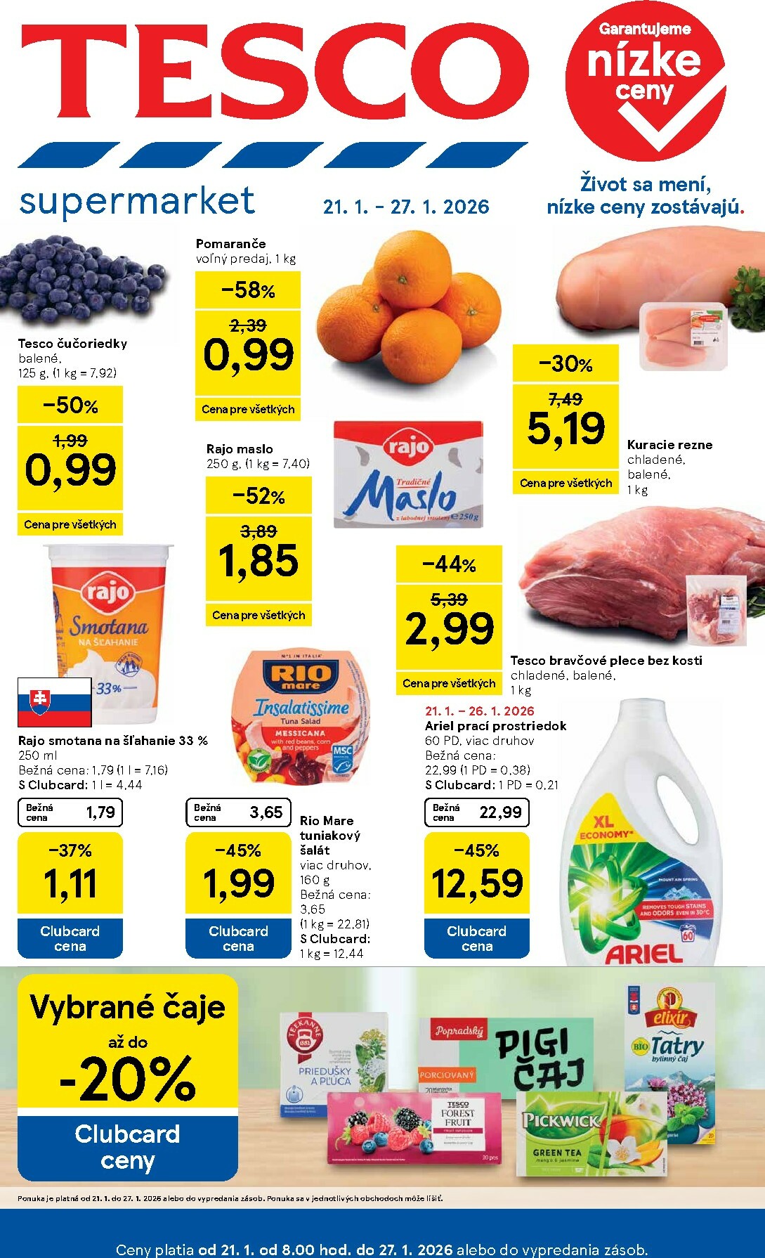 Leták Tesco supermarket platný od 21.01. do 27.01.