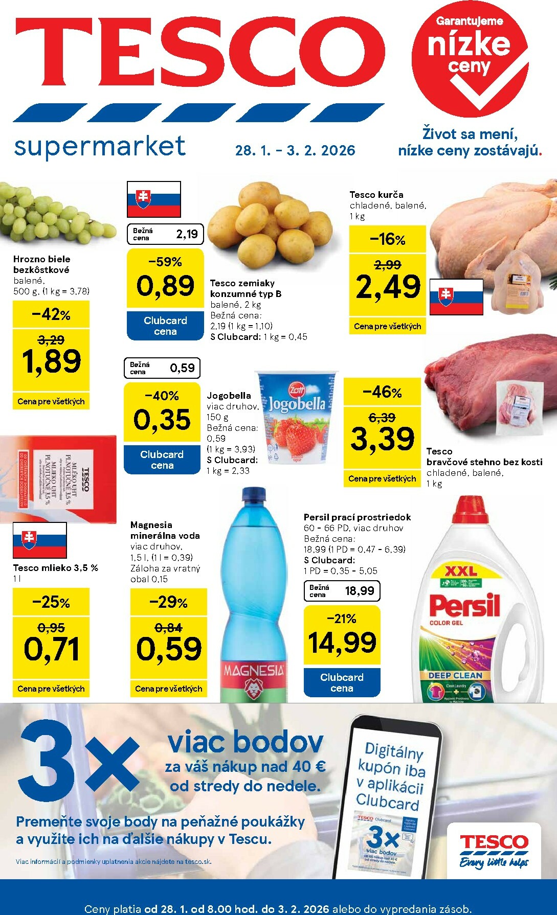 Leták Tesco supermarket platný od 28.01. do 03.02.