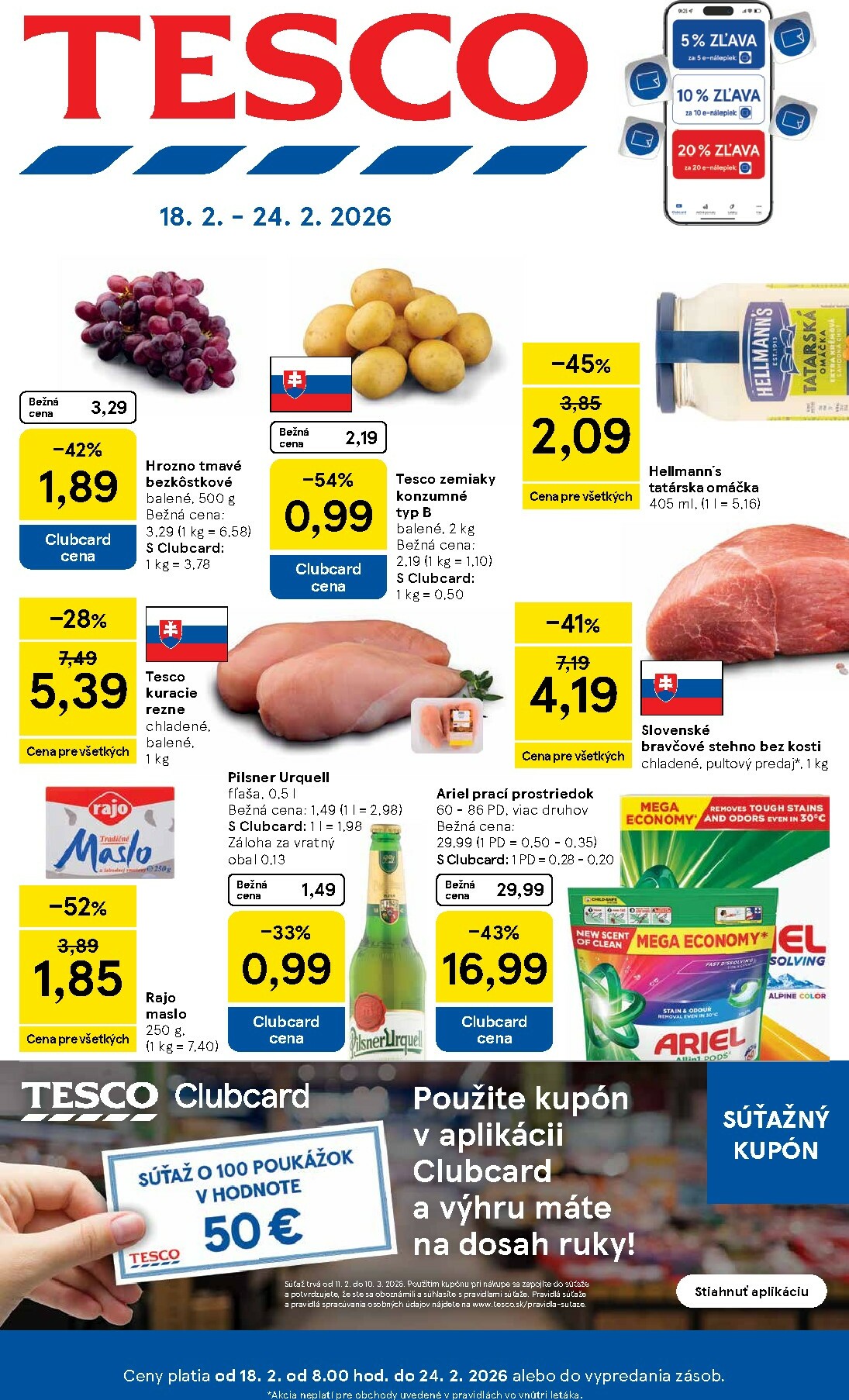 Leták Tesco platný od 18.02.2026 do 24.02.2026