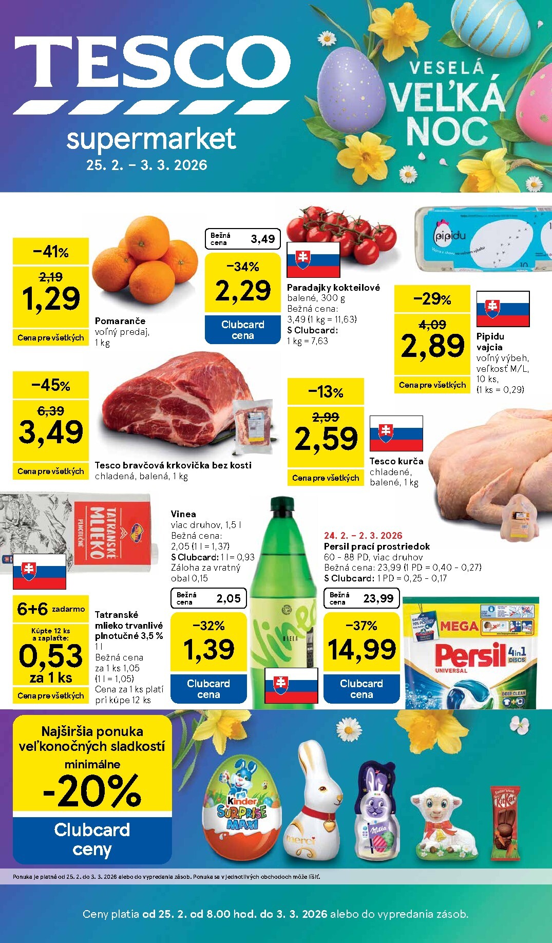 Leták Tesco supermarket platný od 25.02.2026 do 03.03.2026
