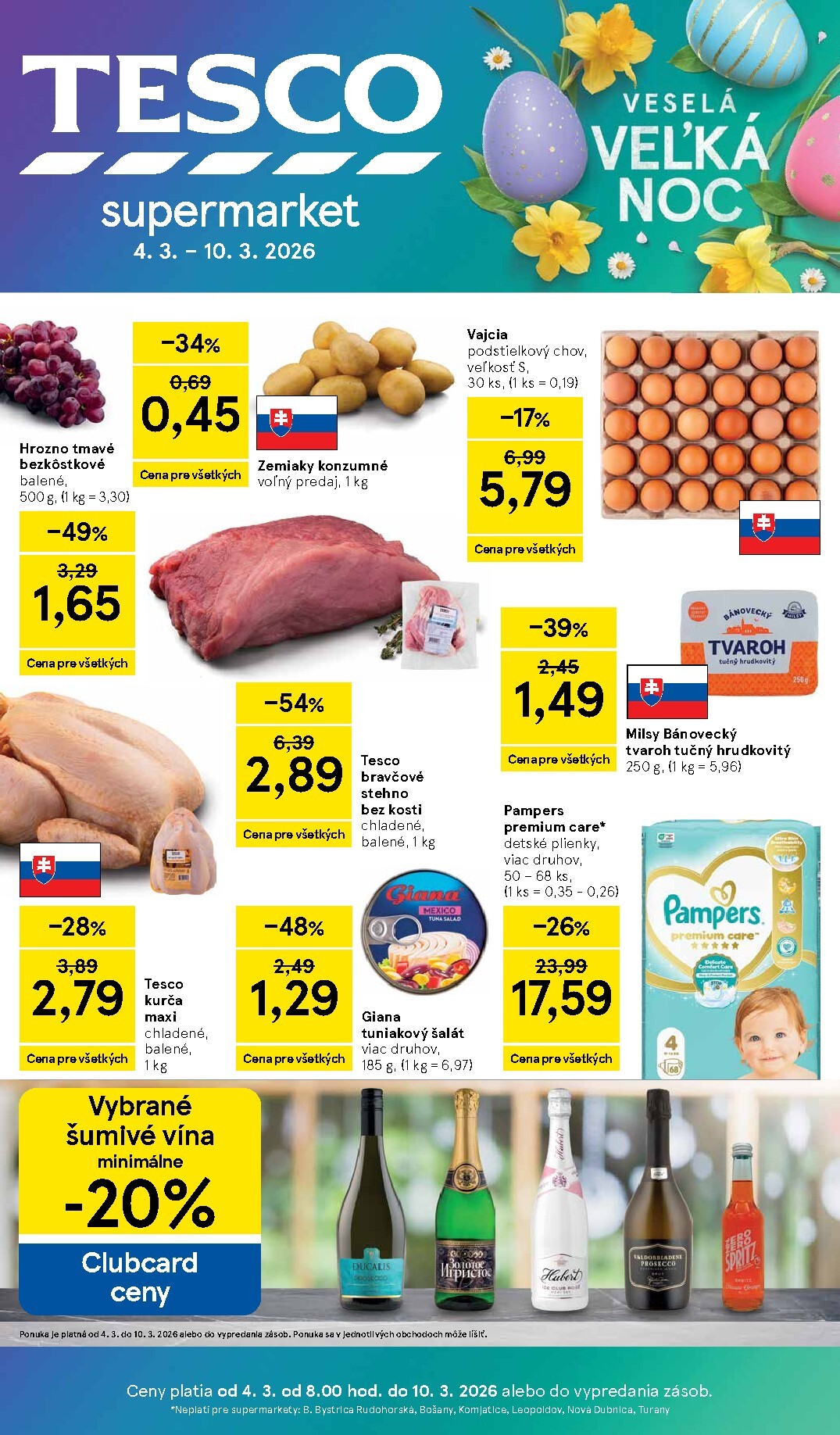 Leták Tesco supermarket platný od 04.03.2026 do 10.03.2026