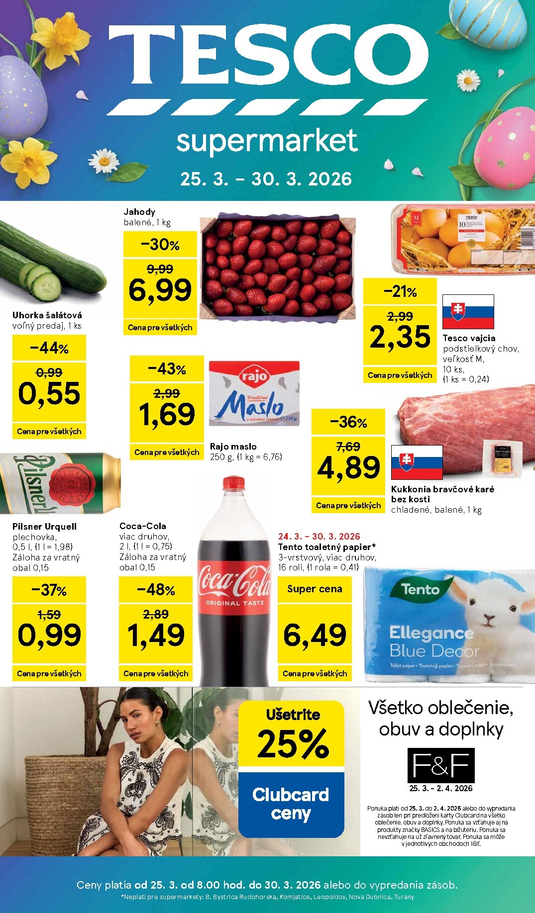 Leták Tesco supermarket platný od 25.03.2026 do 30.03.2026