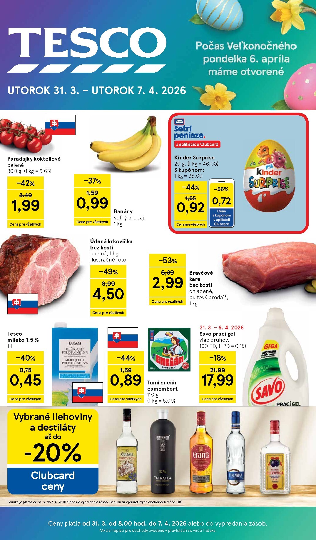 Leták Tesco platný od 31.03.2026 do 07.04.2026