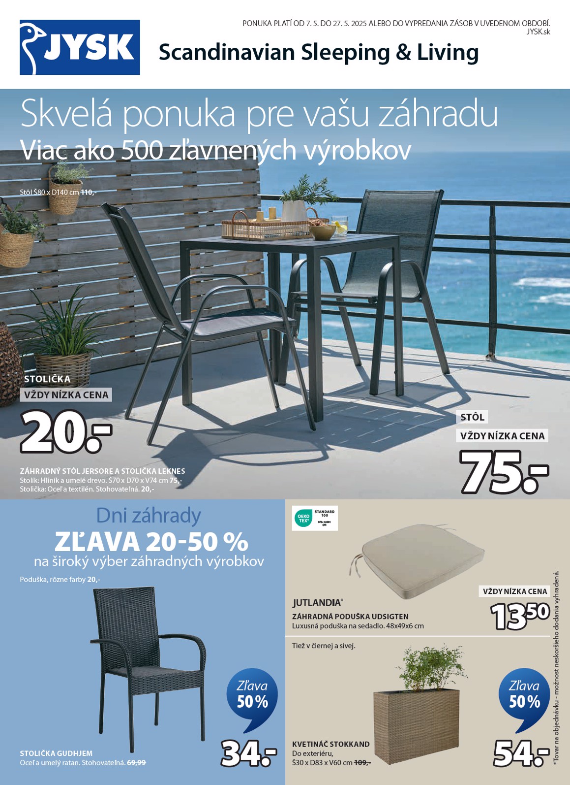 Jysk leták platný od 07.05. - 27.05.