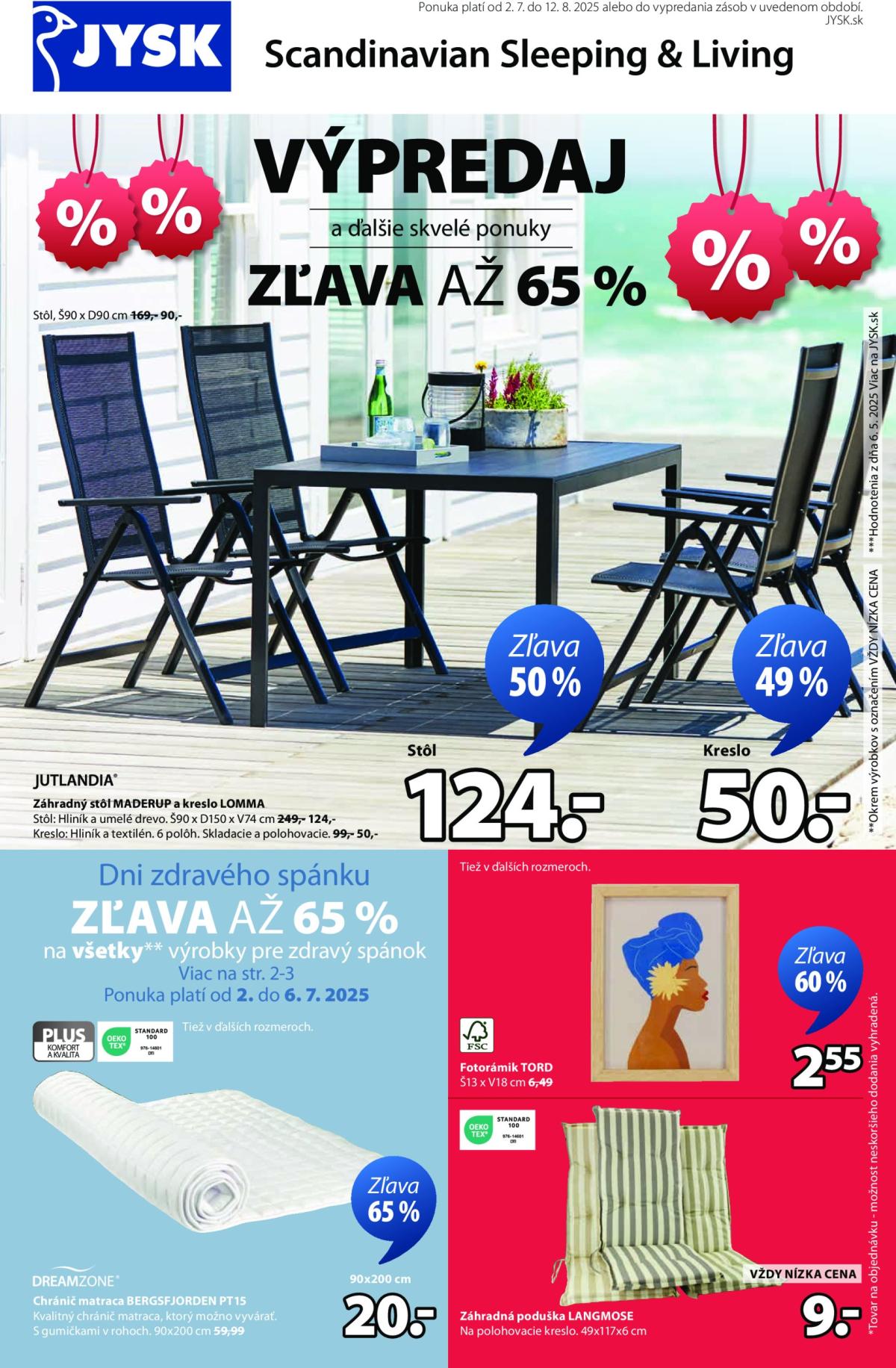 Leták Jysk platný od 02.07. do 12.08.
