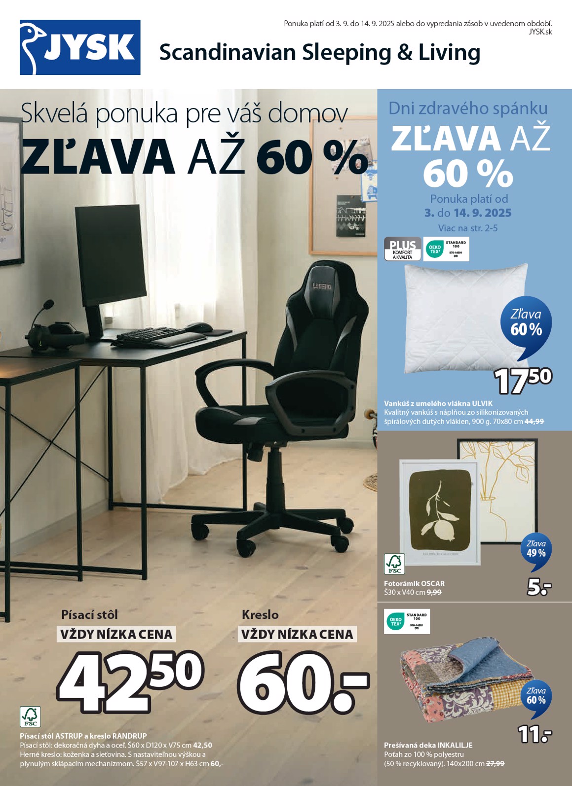 Leták Jysk platný od 03.09. do 14.09.