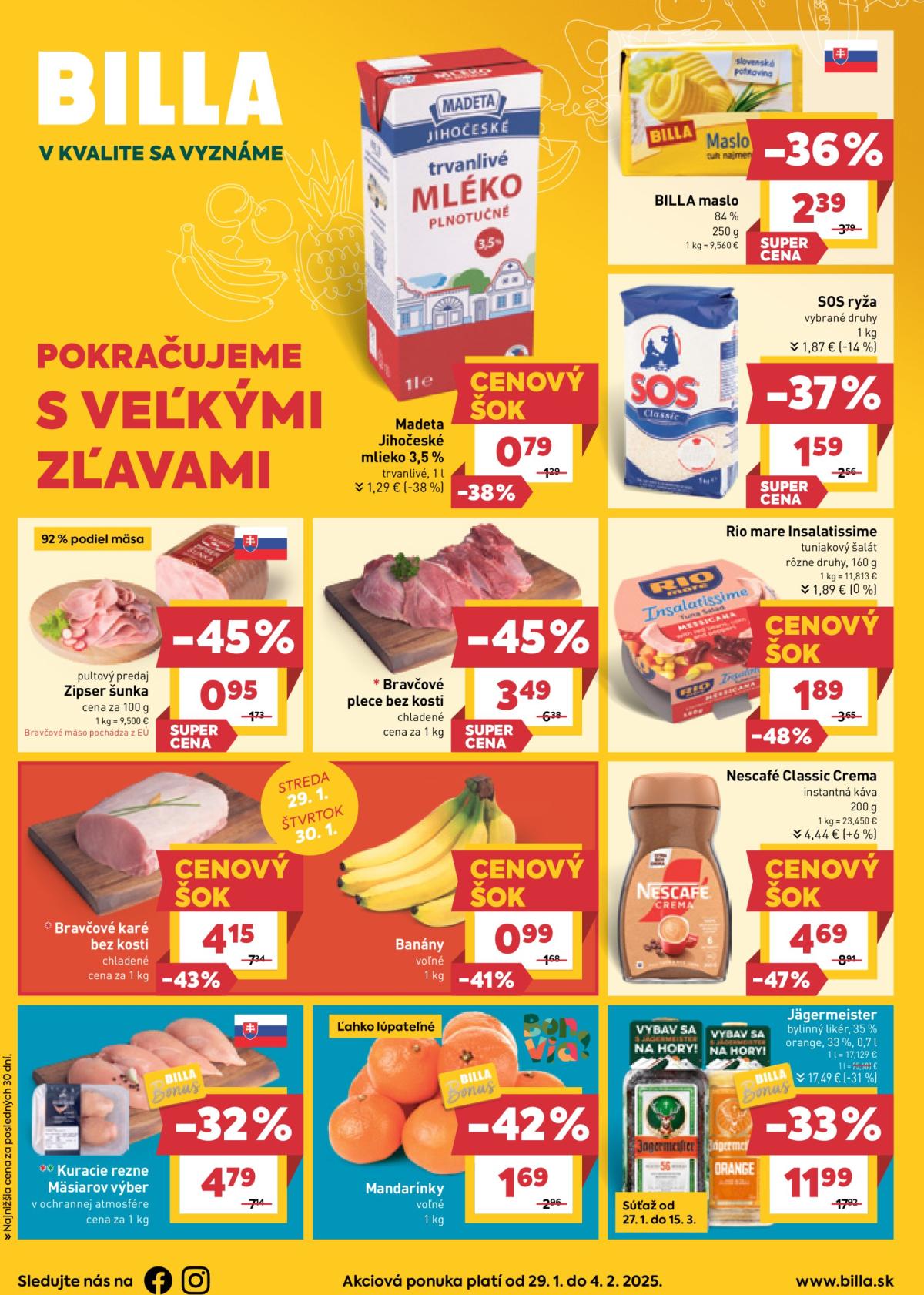 Billa leták platný od 29.01. - 04.02.