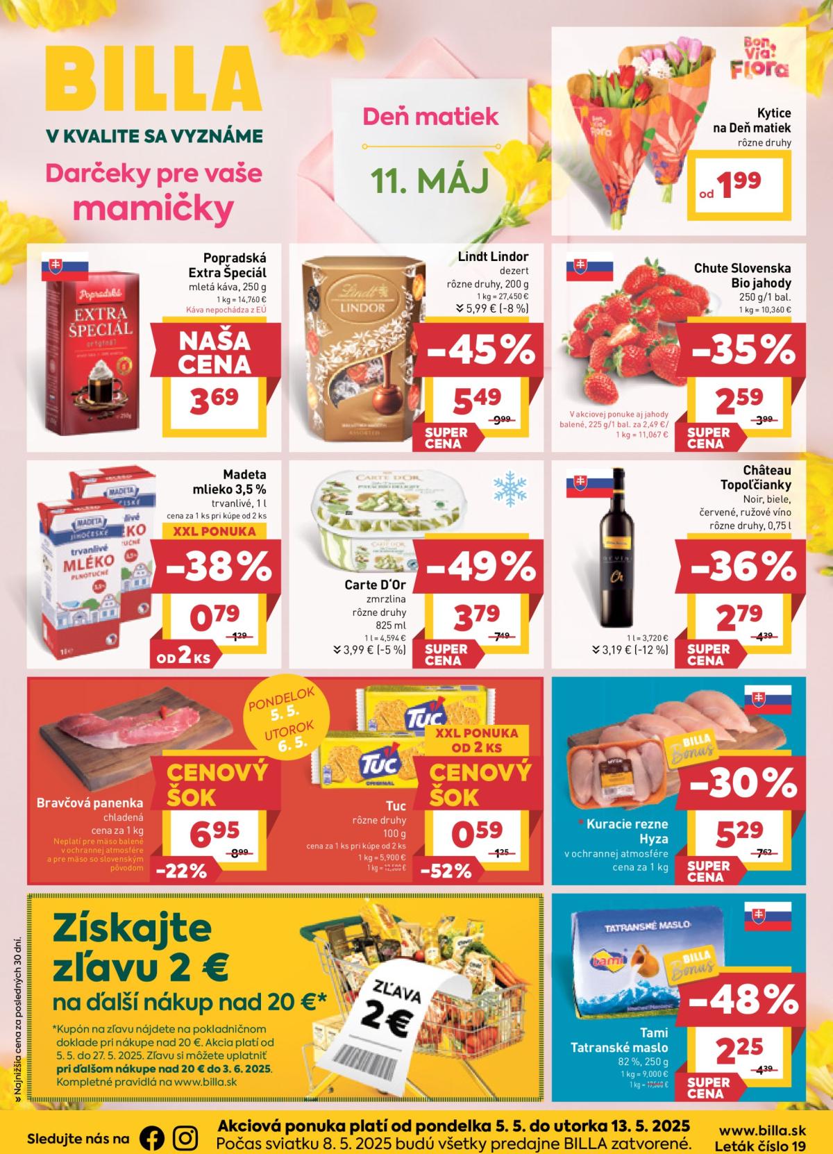 Billa leták platný od 05.05. - 13.05.