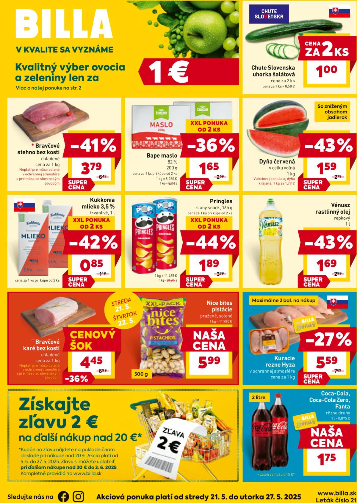 Billa leták platný od 21.05. - 27.05.