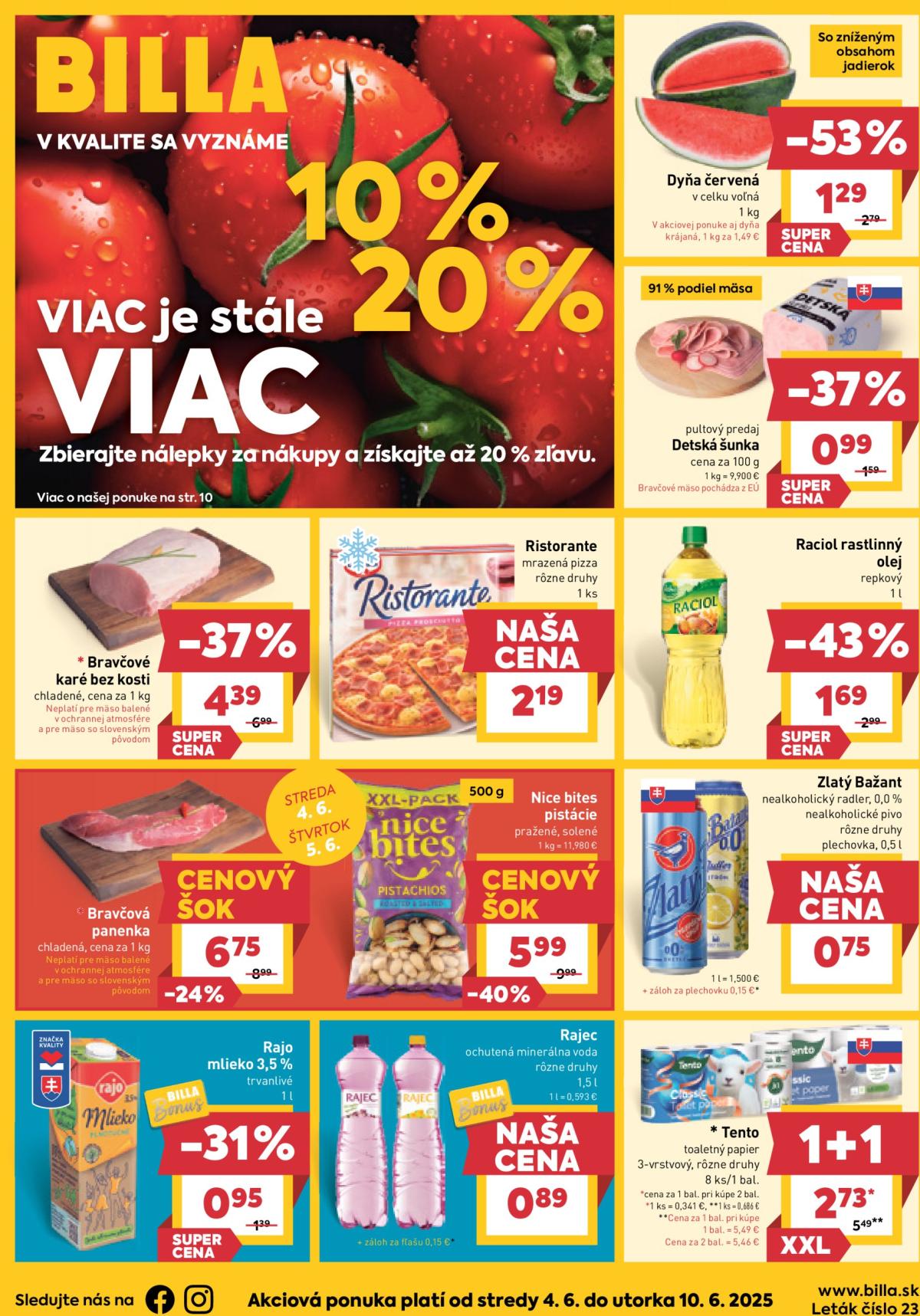 Billa leták platný od 04.06. - 10.06.