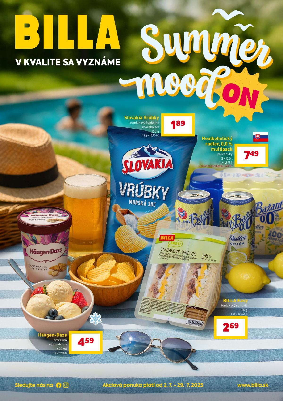 Leták Billa - Taste of summer platný od 02.07. do 29.07.