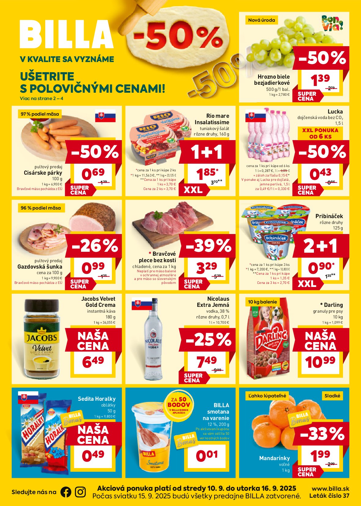 Leták Billa platný od 10.09. do 16.09.