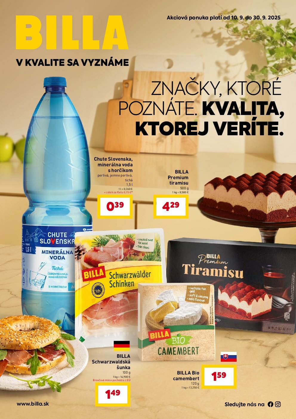 Leták Billa - Značková ponuka platný od 10.09. do 30.09.