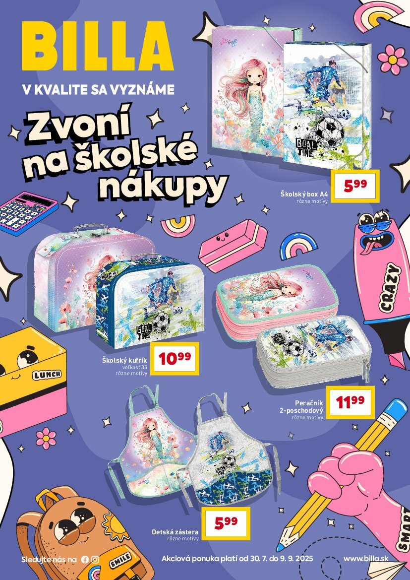Leták Billa platný od 30.07. do 09.09.