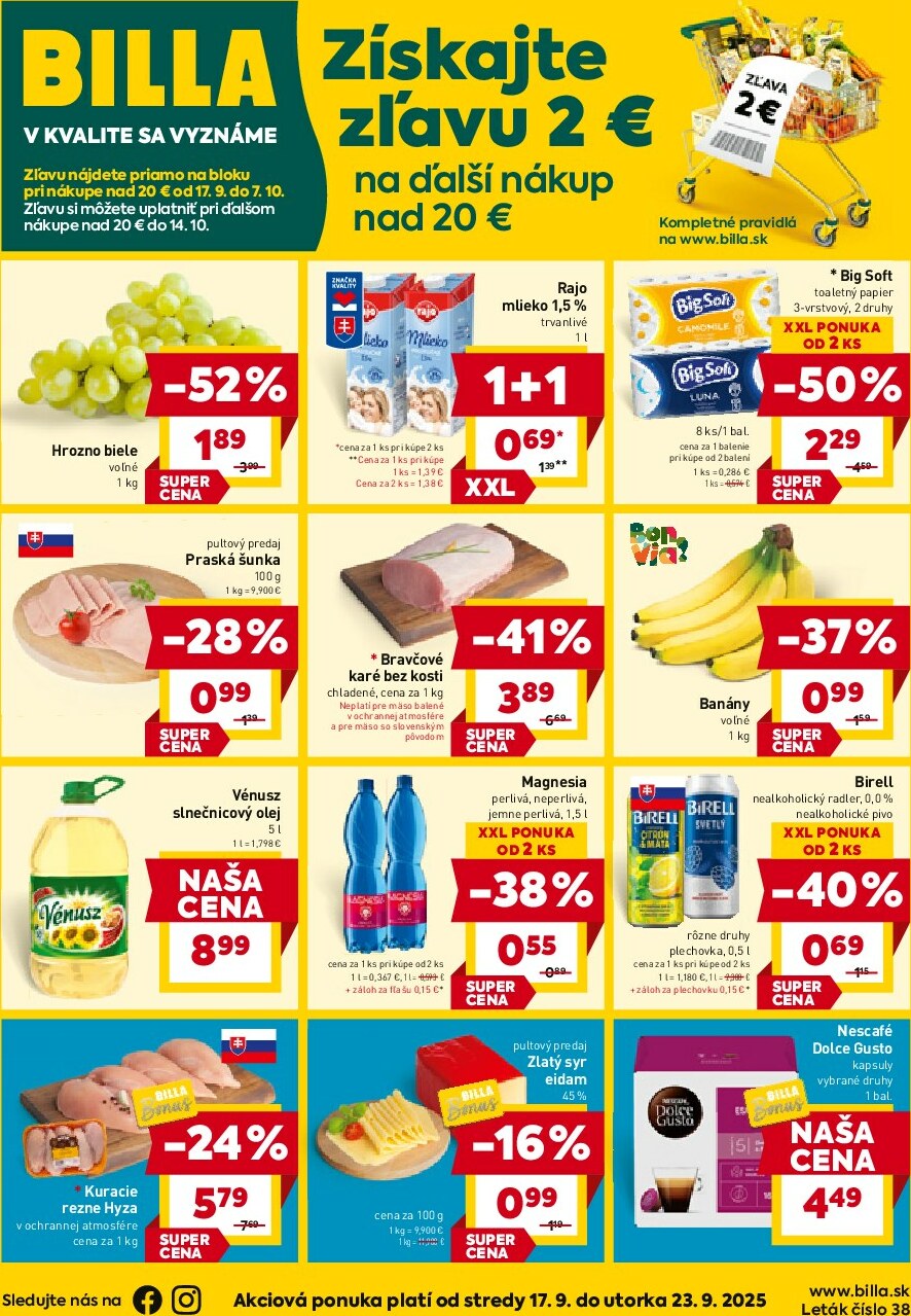 Leták Billa platný od 17.09. do 23.09.