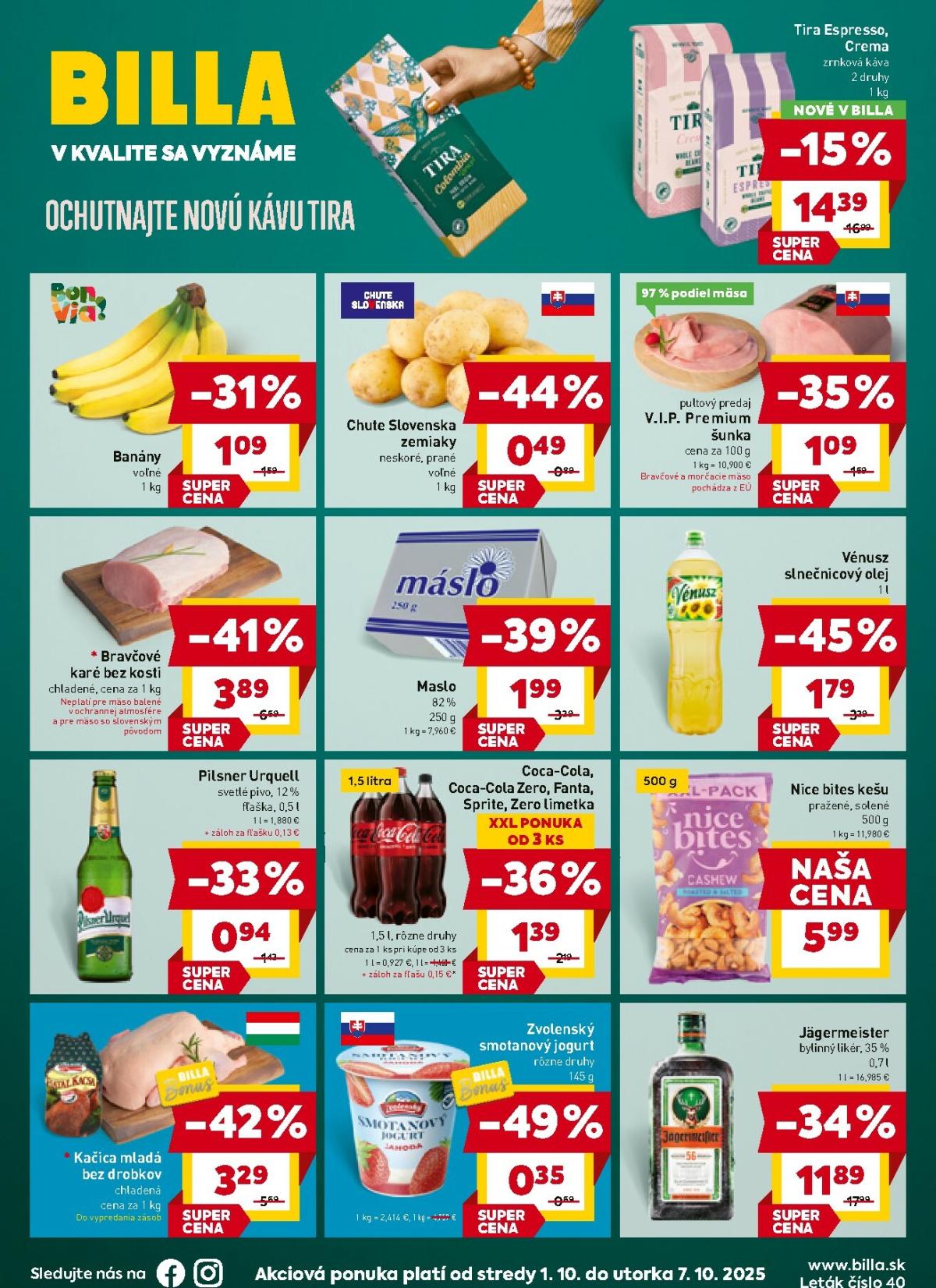 Leták Billa platný od 01.10. do 07.10.