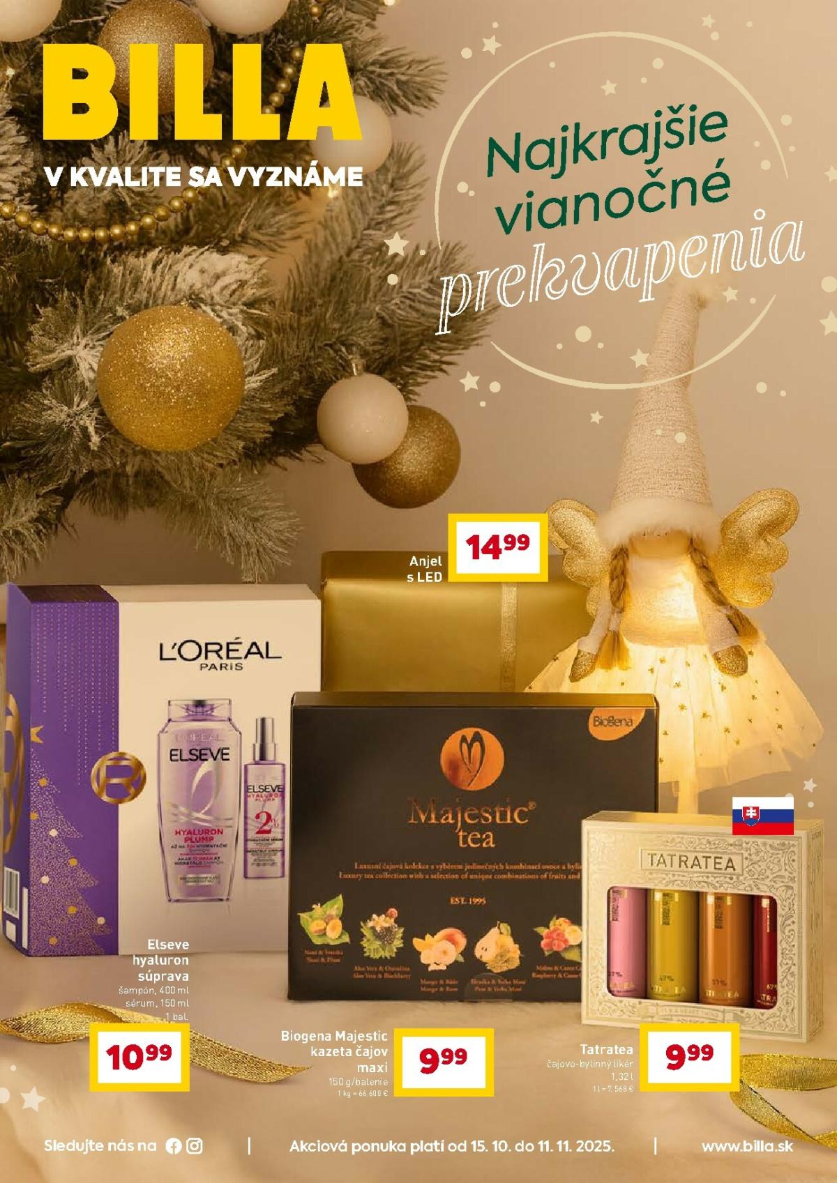 Leták Billa - Vianoce platný od 15.10. do 11.11.