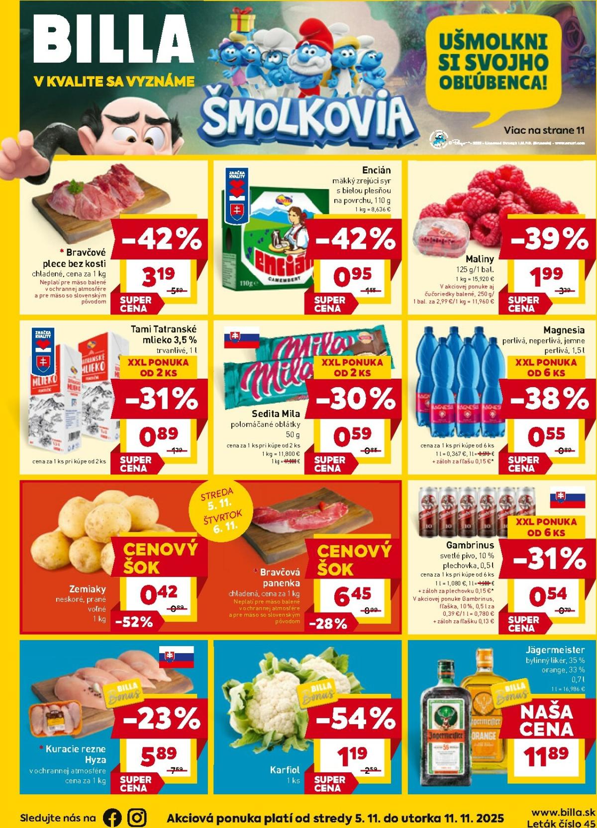 Leták Billa platný od 05.11. do 11.11.