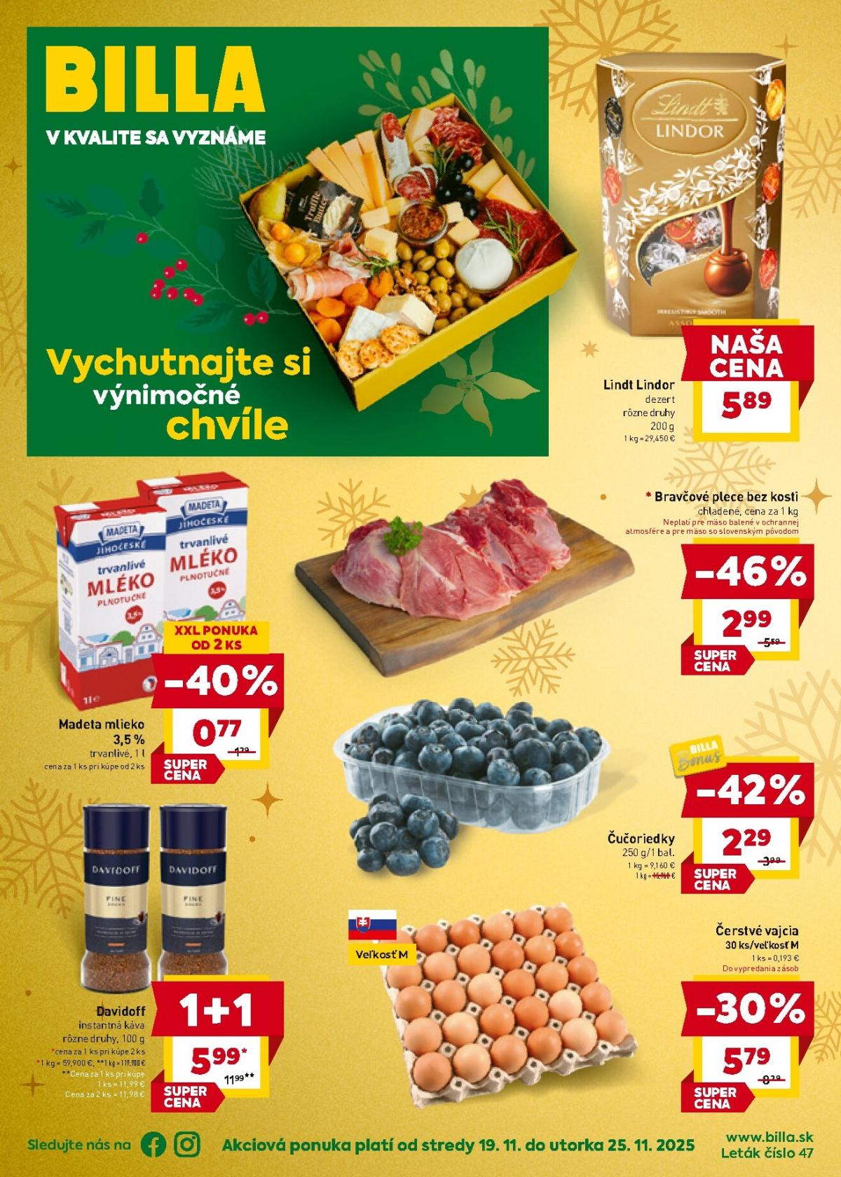 Leták Billa platný od 19.11. do 25.11.
