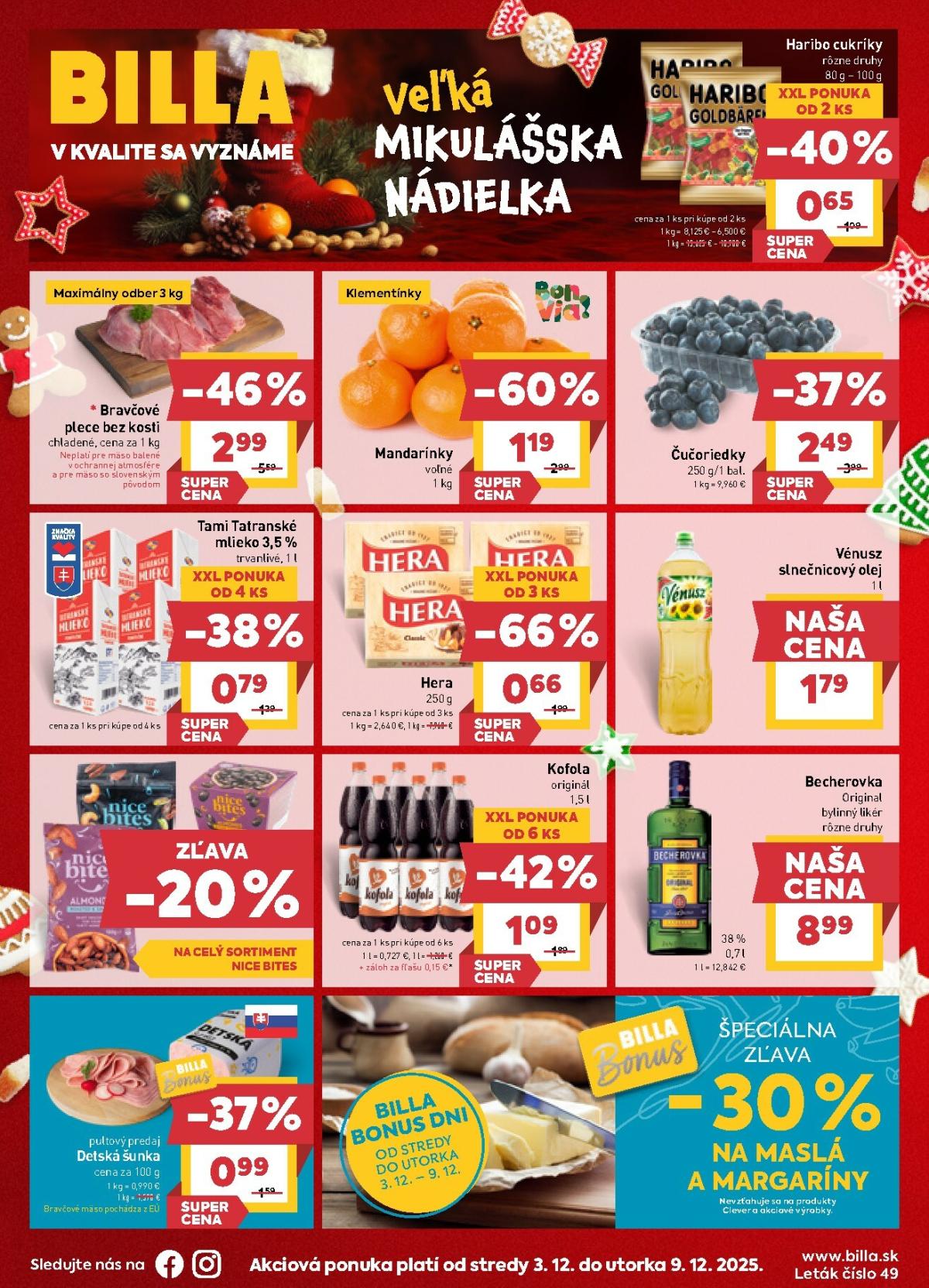 Leták Billa platný od 03.12. do 09.12.