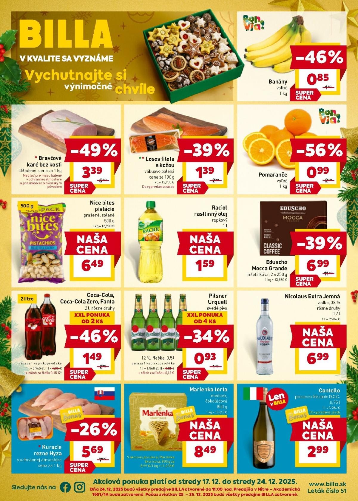 Leták Billa platný od 17.12. do 24.12.