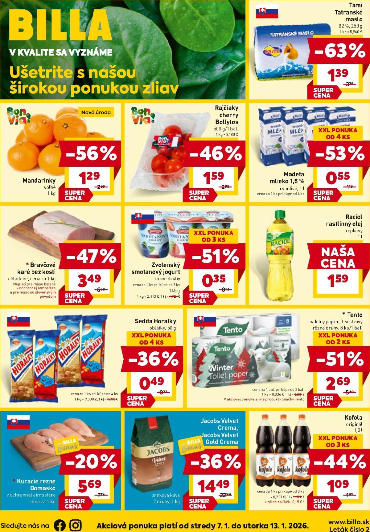 Leták Billa platný od 07.01. do 13.01.