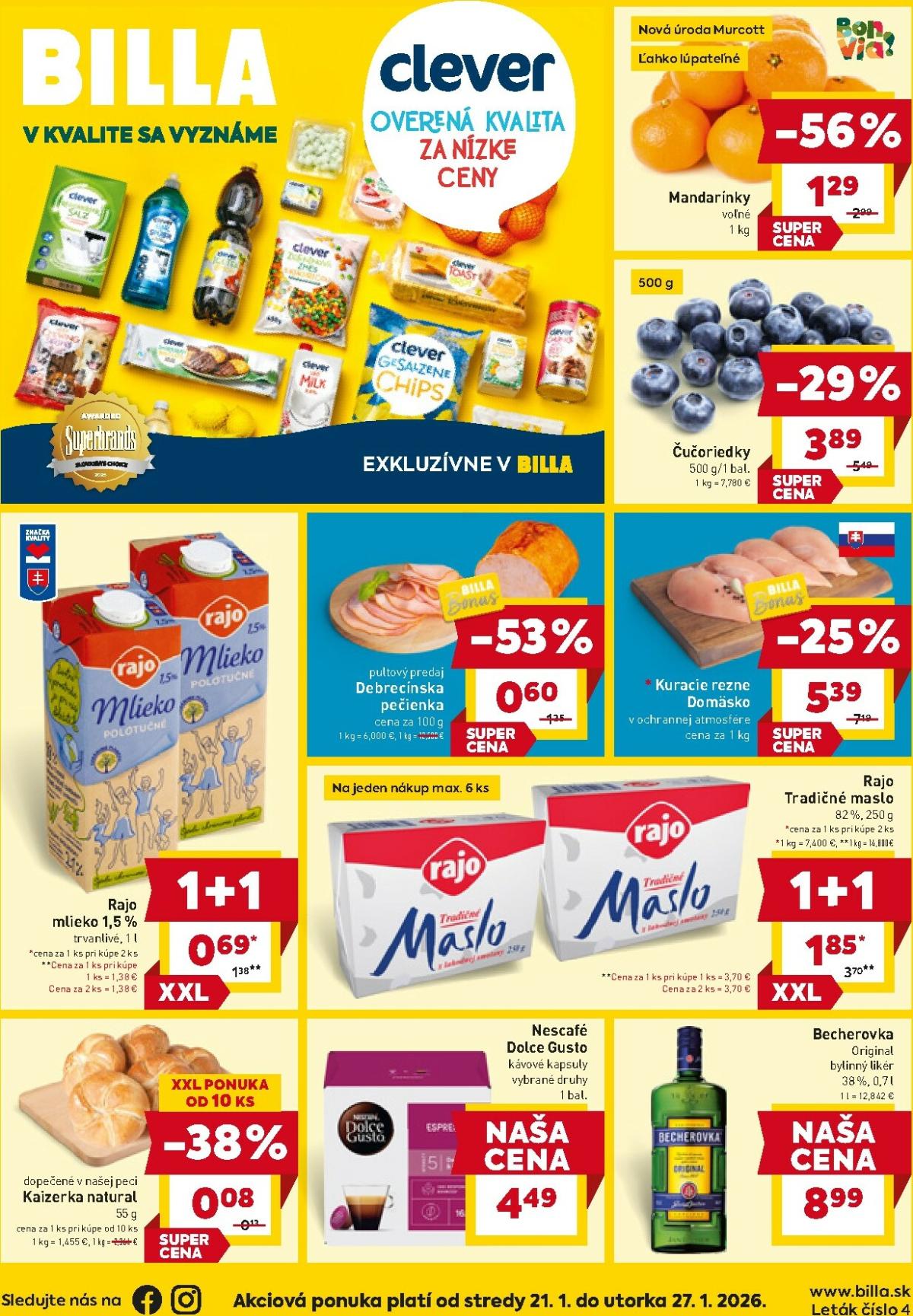 Leták Billa platný od 21.01. do 27.01.