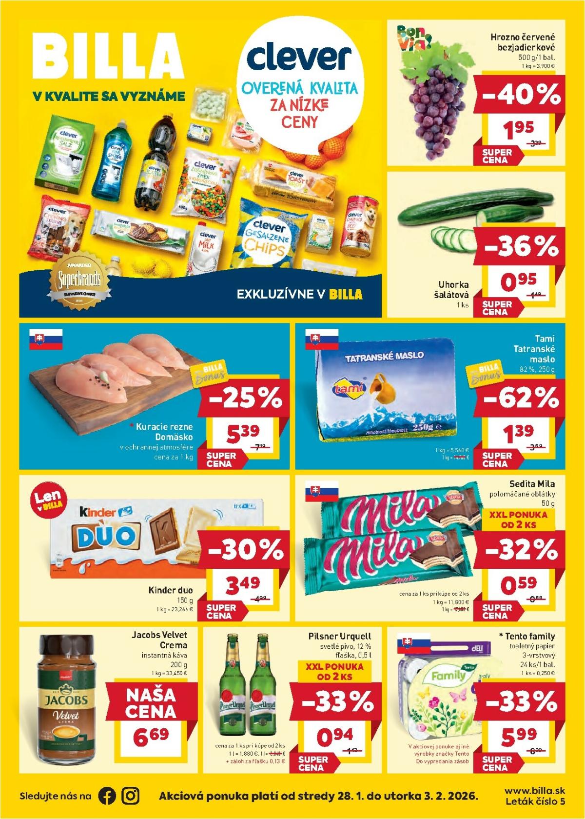 Leták Billa platný od 28.01. do 03.02.