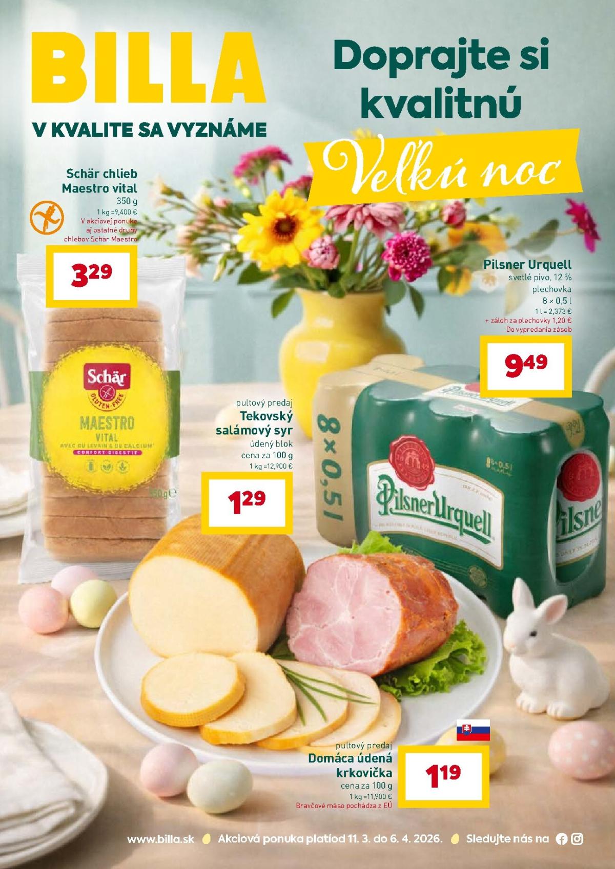 Leták Billa - Veľká noc katalóg platný od 11.03.2026 do 06.04.2026