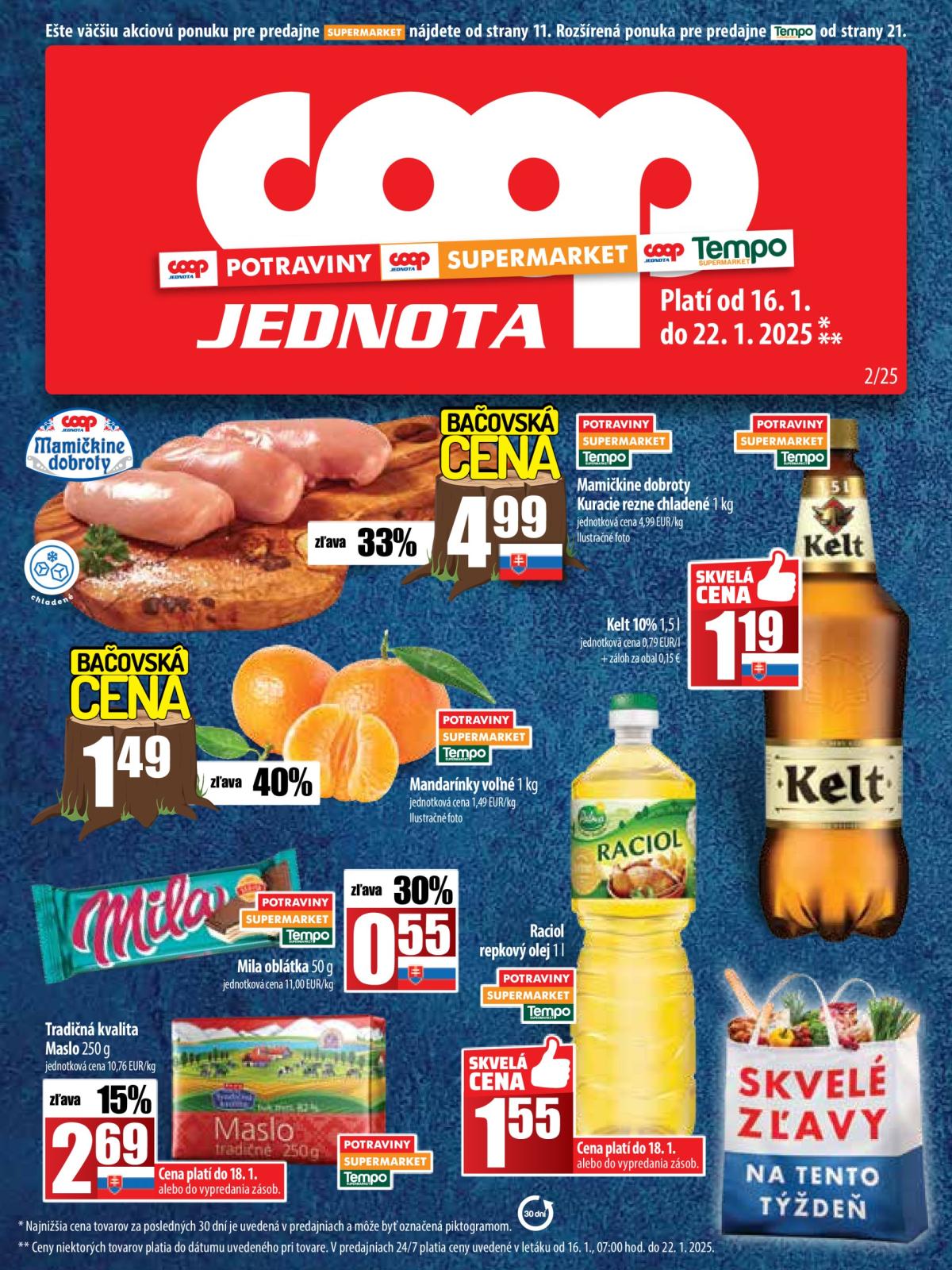 COOP Jednota - Tempo leták platný od 16.01. - 22.01.