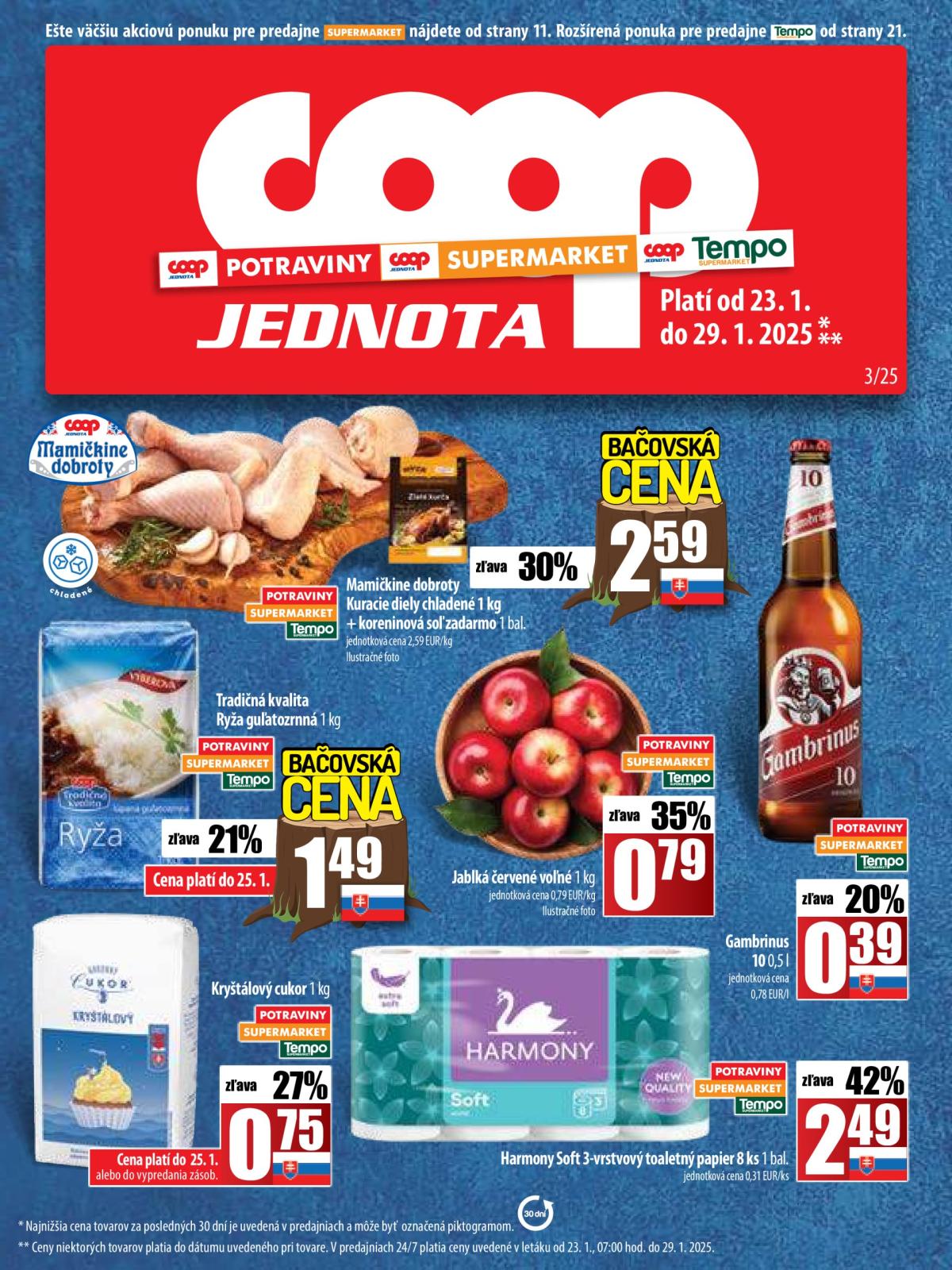 COOP Jednota - Tempo leták platný od 23.01. - 29.01.