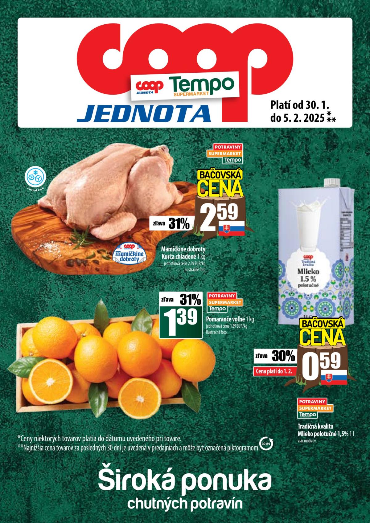 COOP Jednota - Tempo leták platný od 30.01. - 05.02.