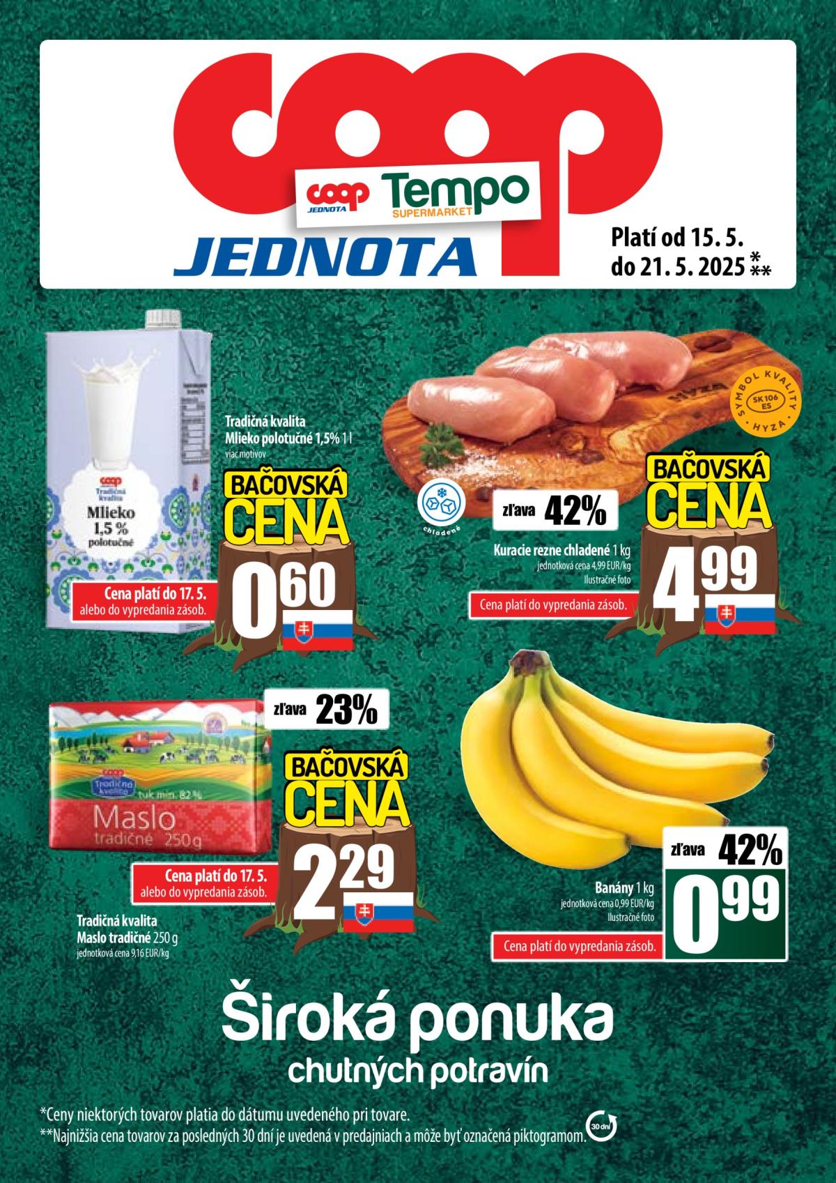 COOP Jednota - Tempo leták platný od 15.05. - 21.05.