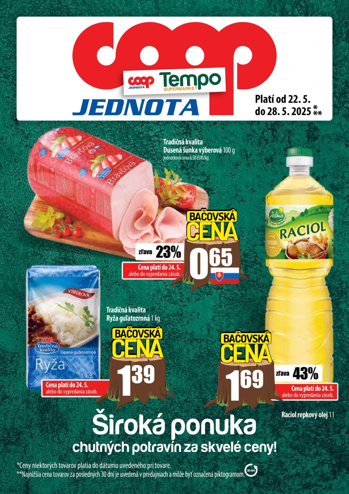 COOP Jednota - Tempo leták platný od 22.05. - 28.05.