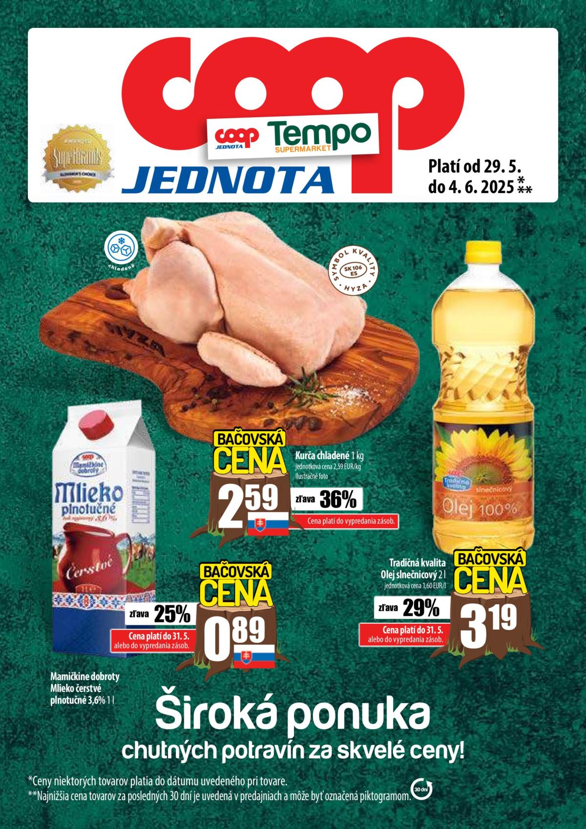 COOP Jednota - Tempo leták platný od 29.05. - 04.06.