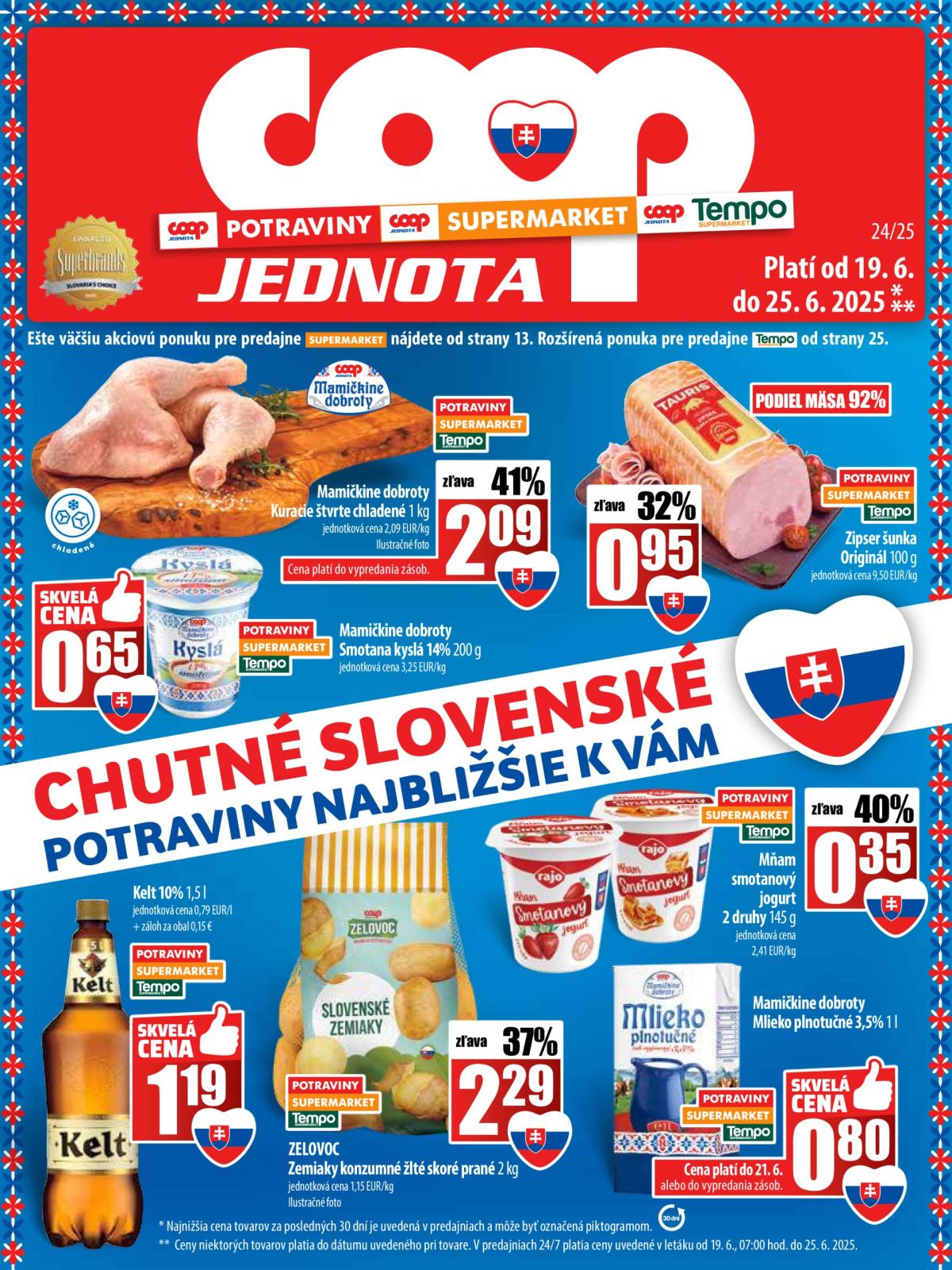 Leták COOP Jednota platný od 19.06. do 25.06.