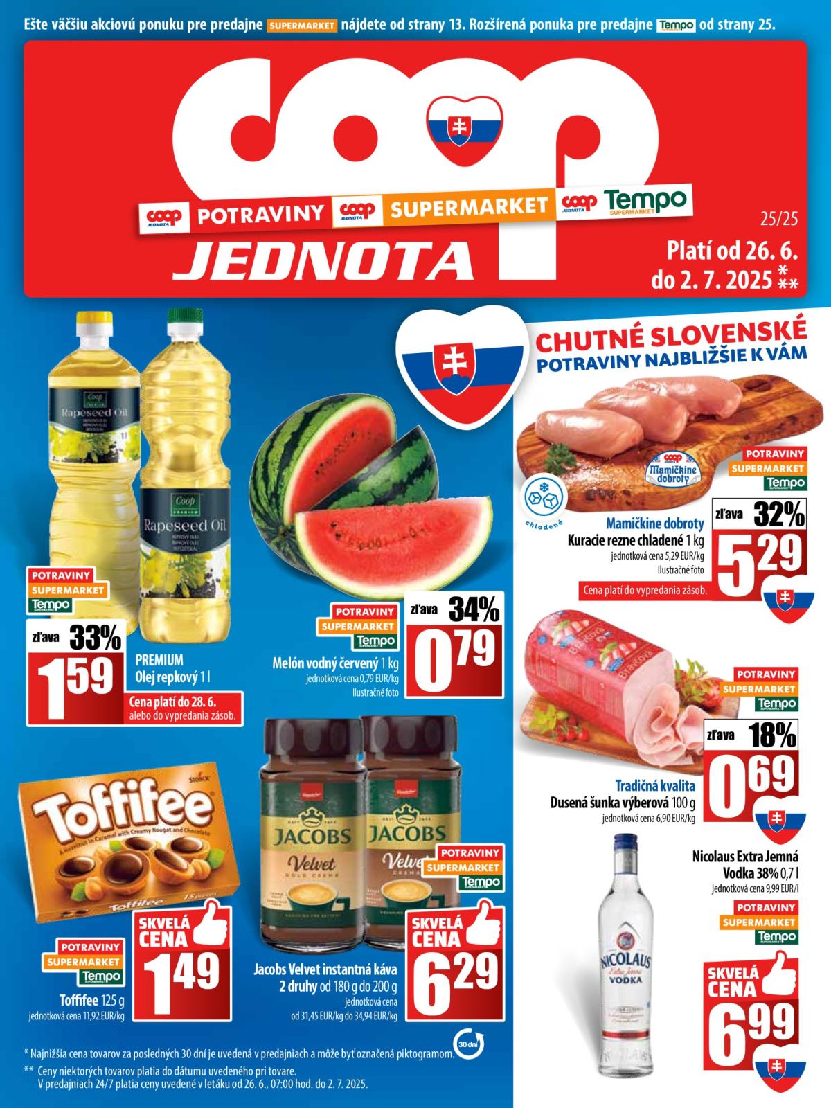 Leták COOP Jednota platný od 26.06. do 02.07.