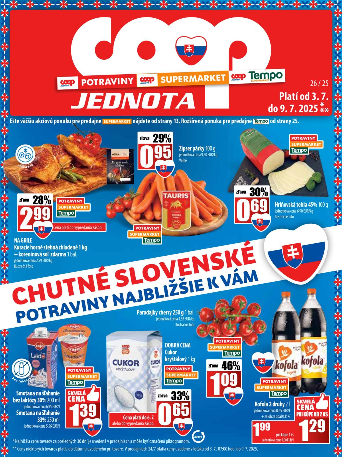 Leták COOP Jednota platný od 03.07. do 09.07.